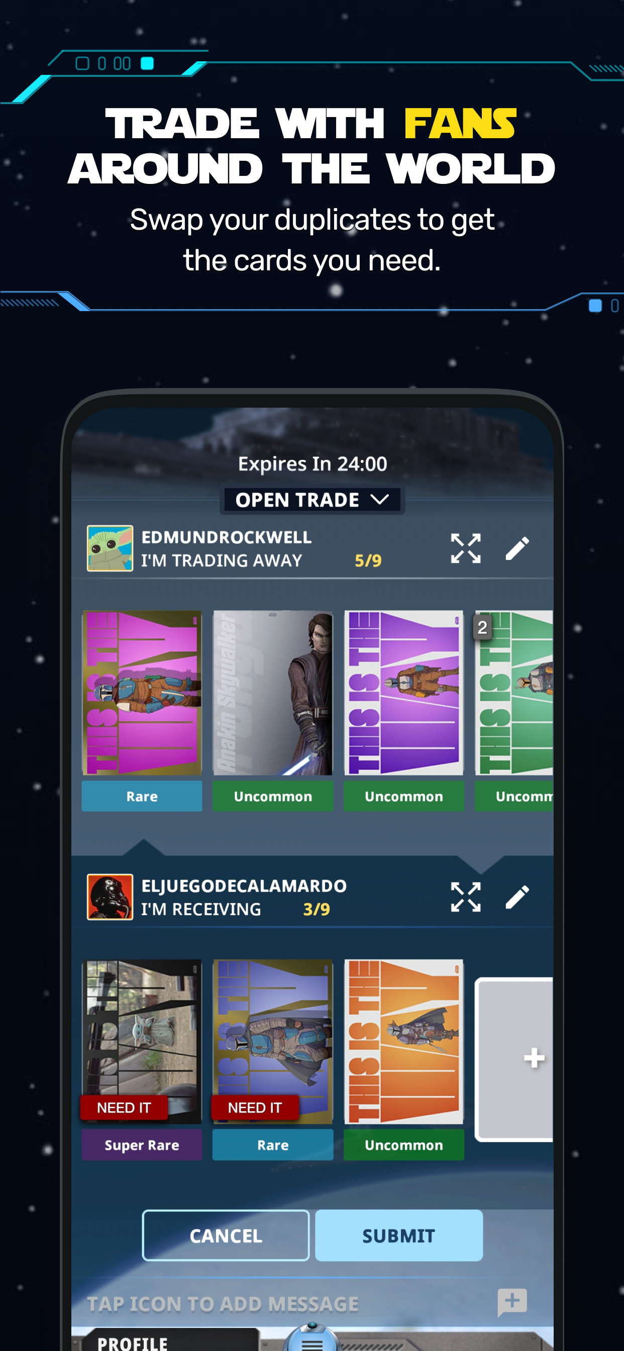 اسکرین شات 3 برنامه Star Wars Card Trader by Topps