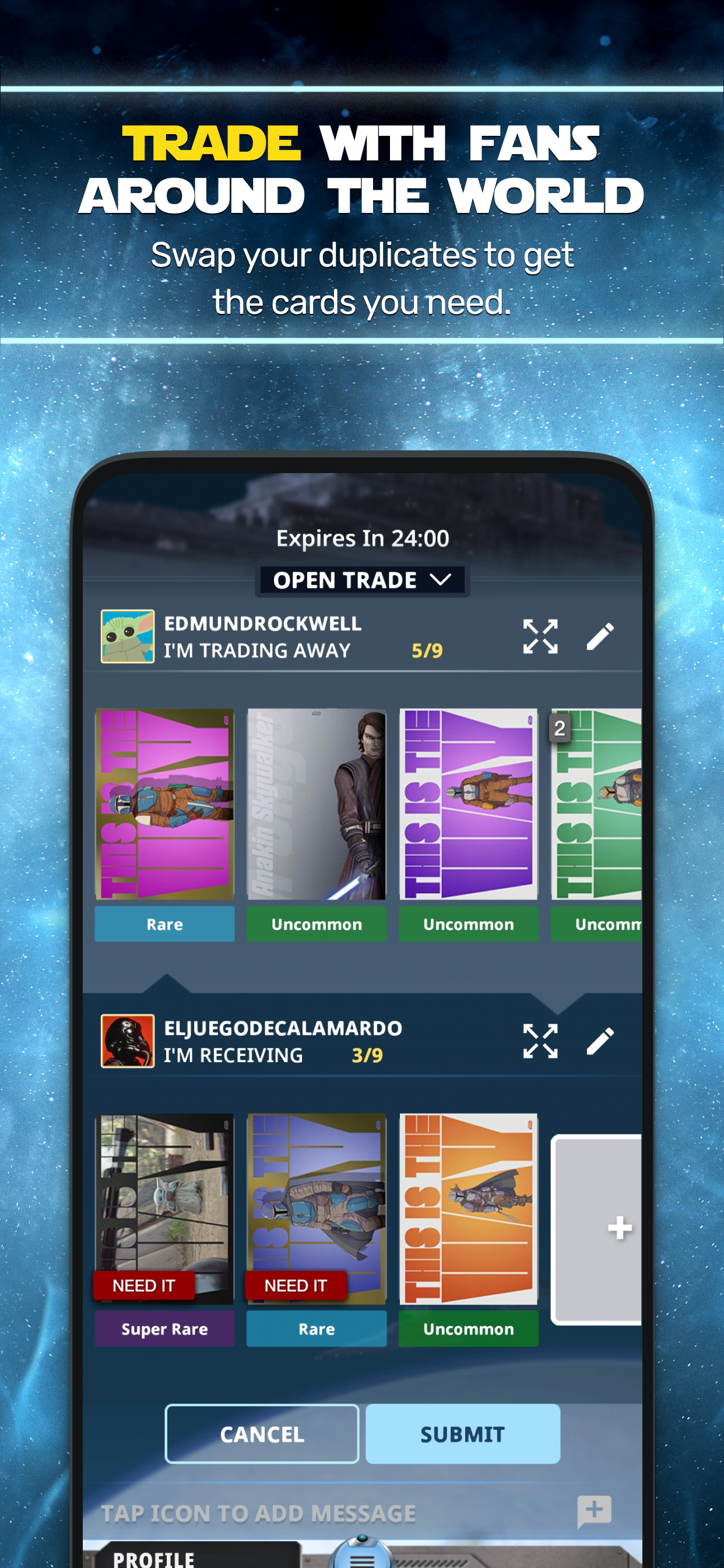 اسکرین شات 3 برنامه Star Wars Card Trader by Topps