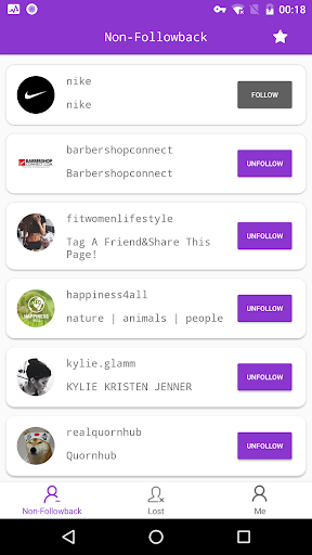 اسکرین شات 3 برنامه Unfollowers for Instagram,lost followers,Unfollow
