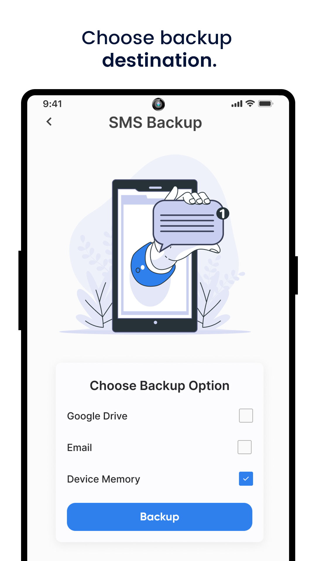 اسکرین شات 2 برنامه Contact SMS Backup