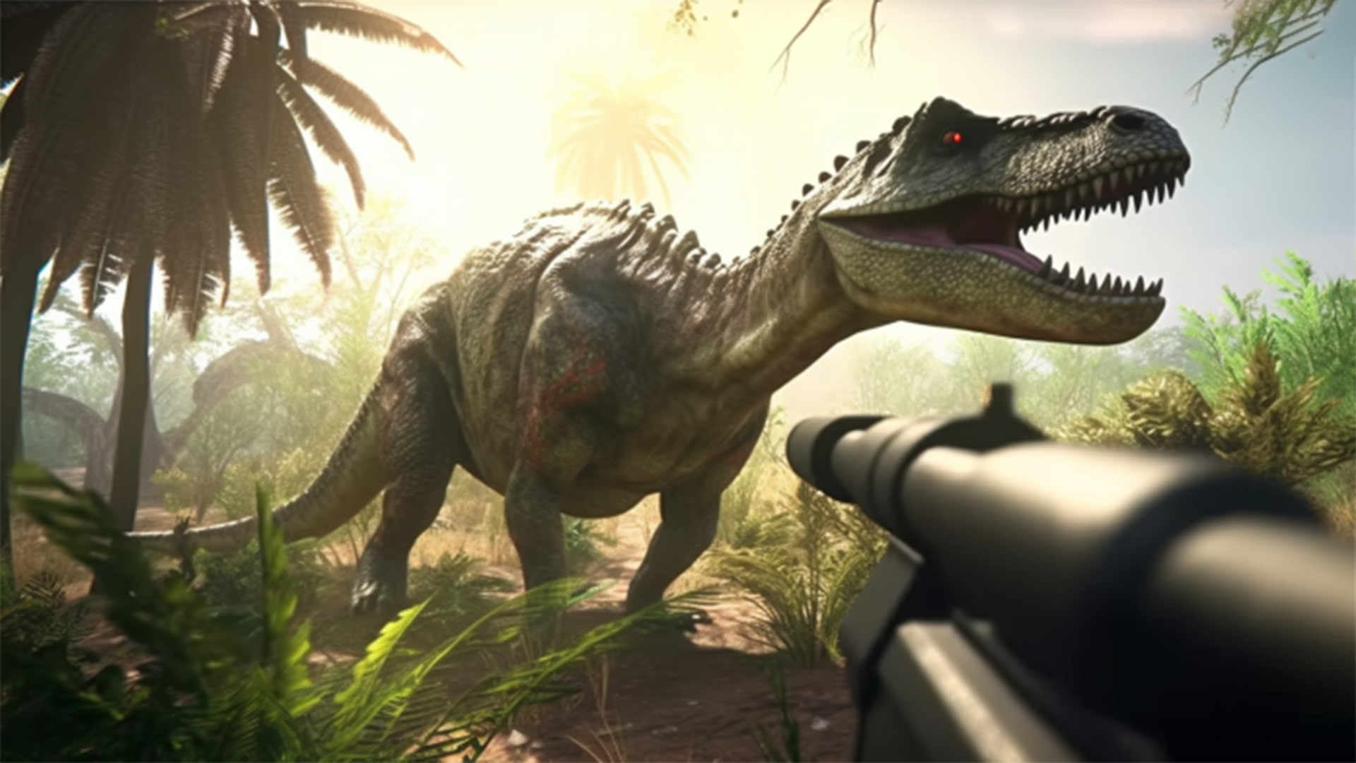 اسکرین شات 5 برنامه Angry Dinosaur Shooting Game
