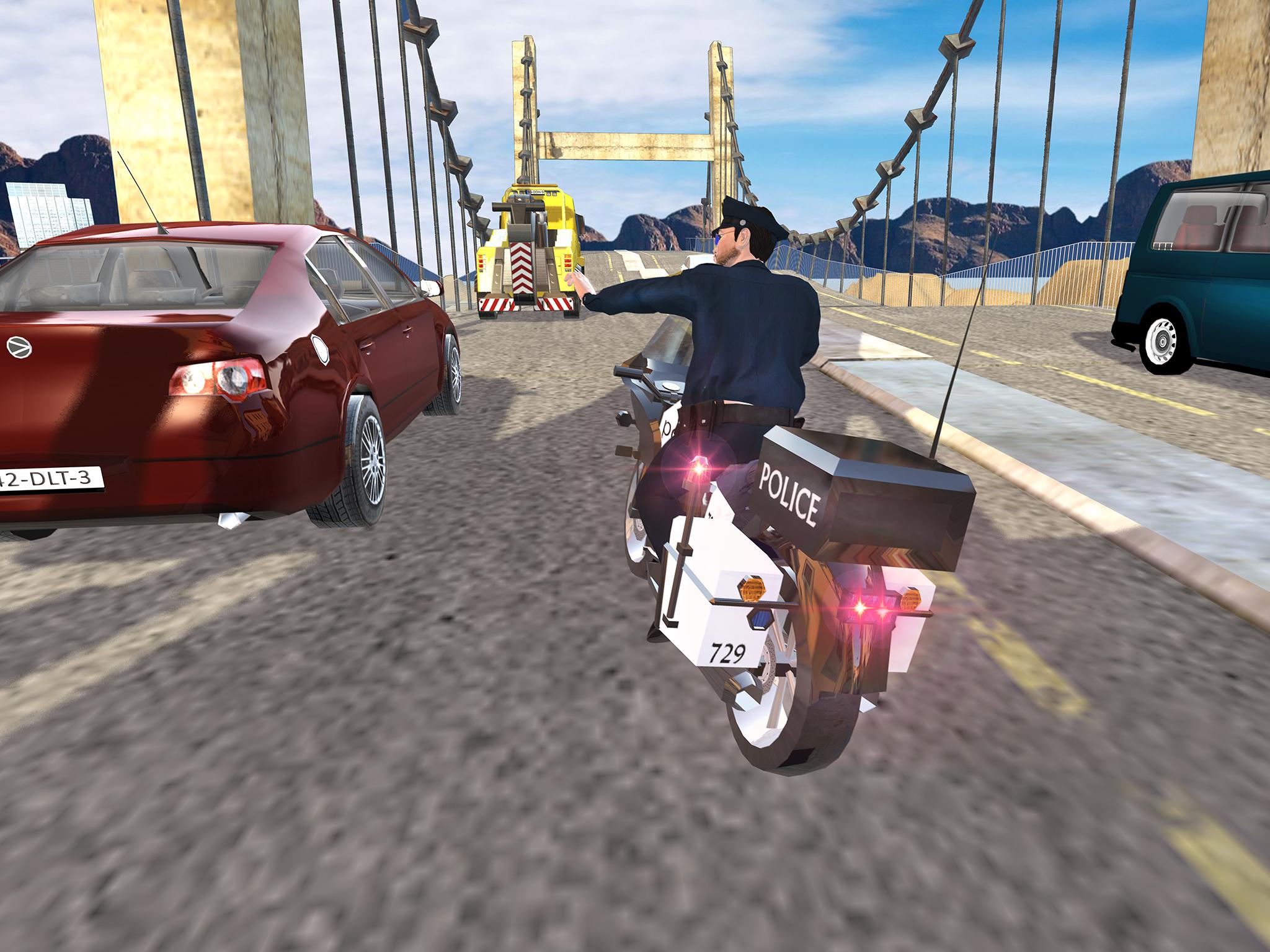 اسکرین شات 4 بازی US Police Bike Chase Game