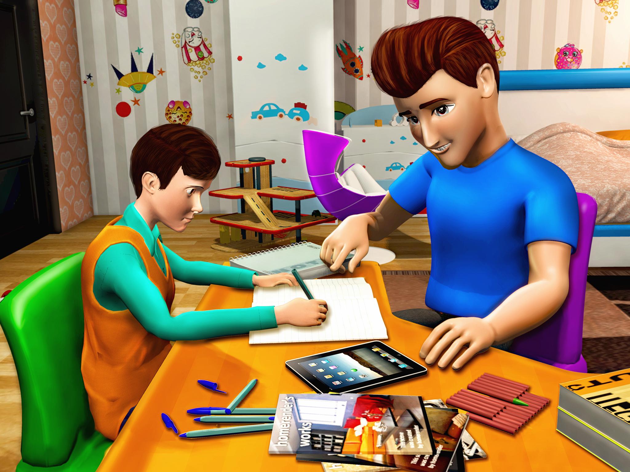 اسکرین شات 1 بازی Virtual Happy Family Life Game