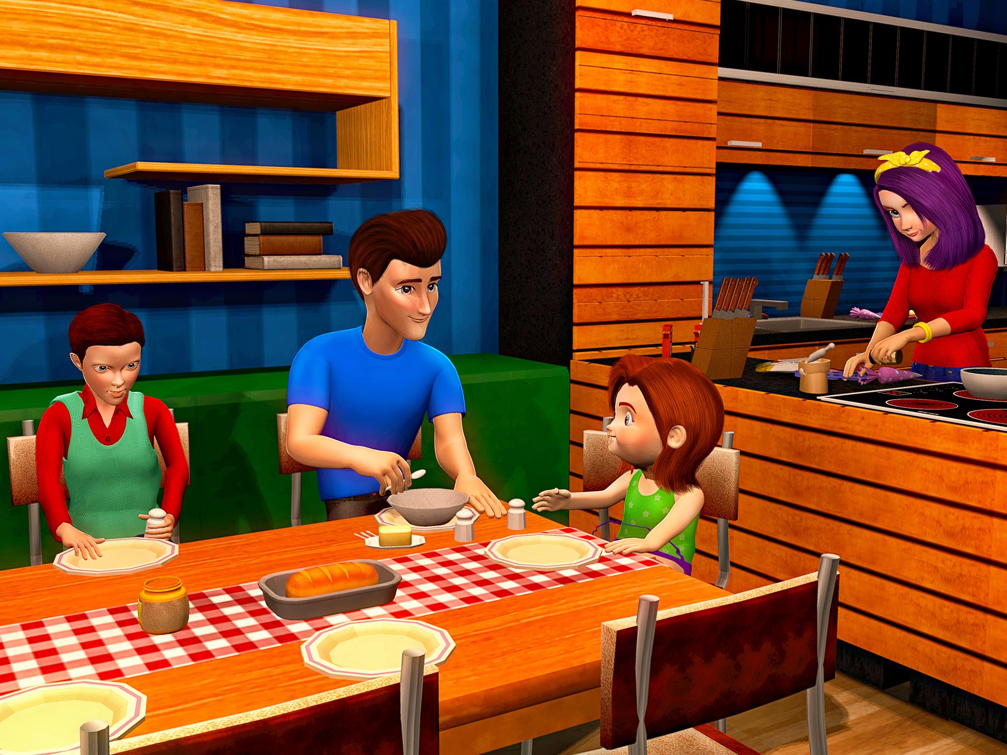 اسکرین شات 2 بازی Virtual Happy Family Life Game