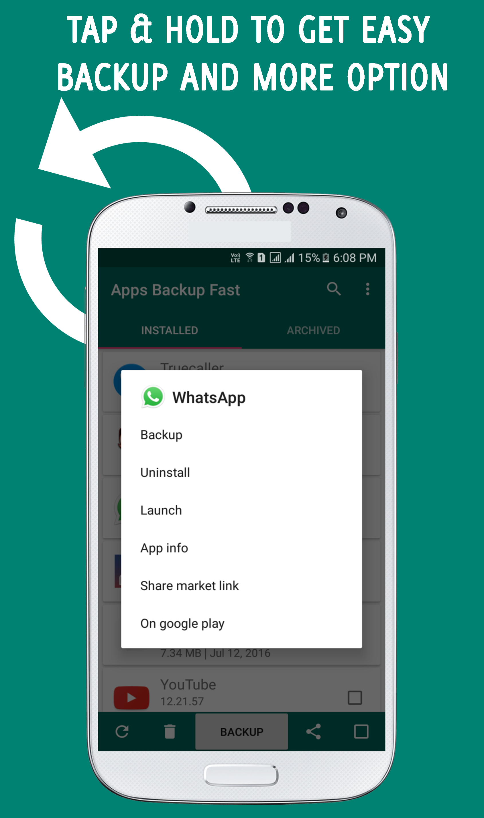 اسکرین شات 3 برنامه Apps Backup and Restore