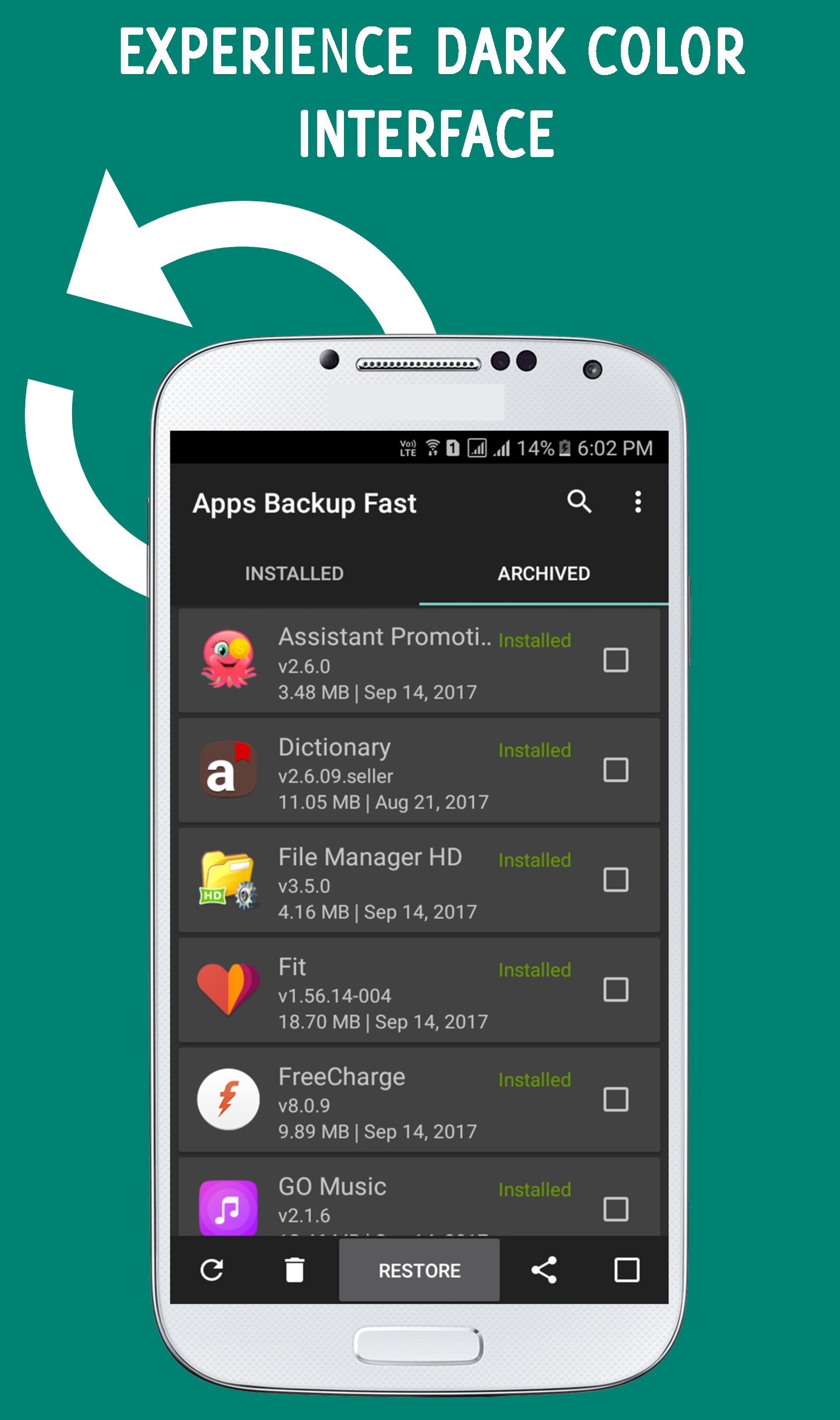 اسکرین شات 2 برنامه Apps Backup and Restore