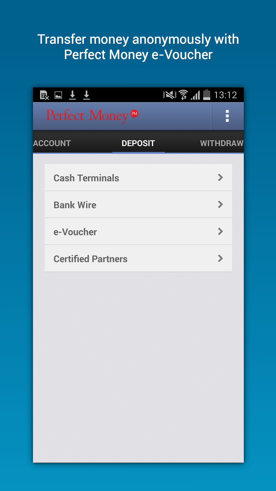 اسکرین شات 4 برنامه Perfect Money