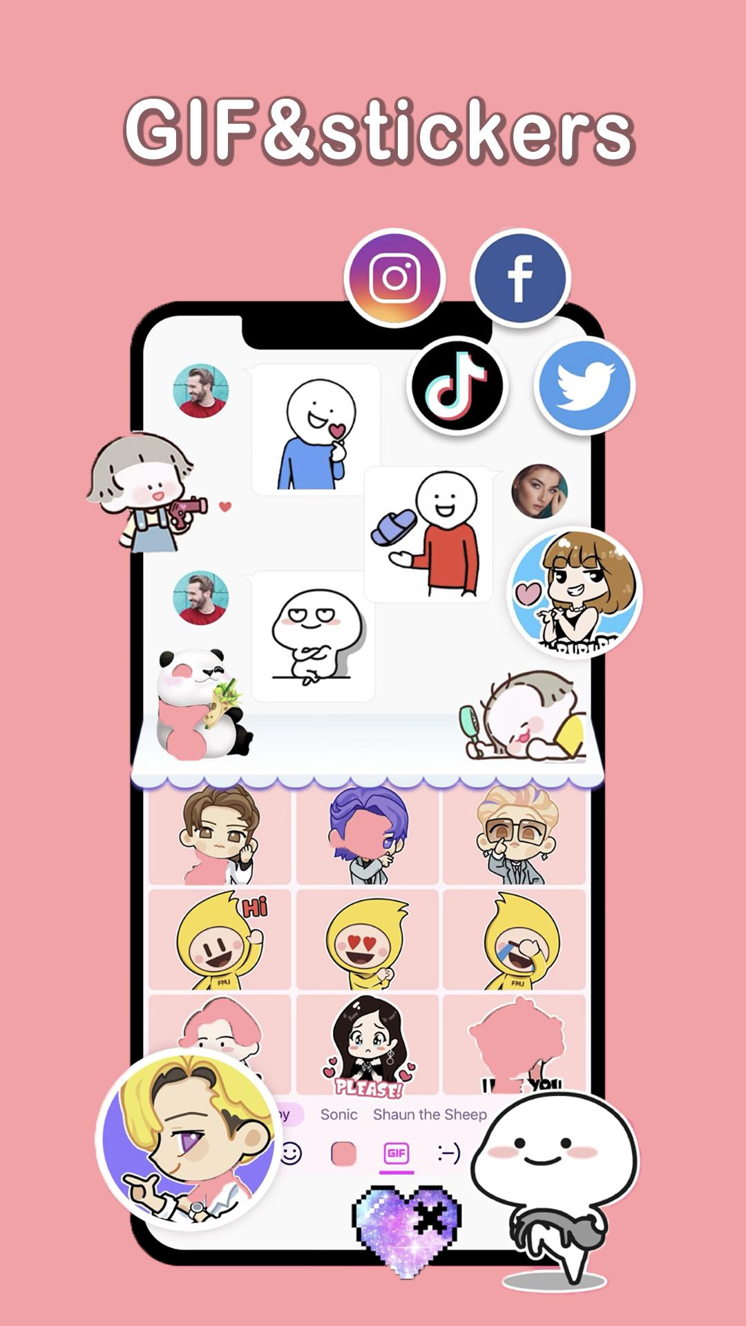 اسکرین شات 6 برنامه Touch Pal Cut Emoji Keyboard