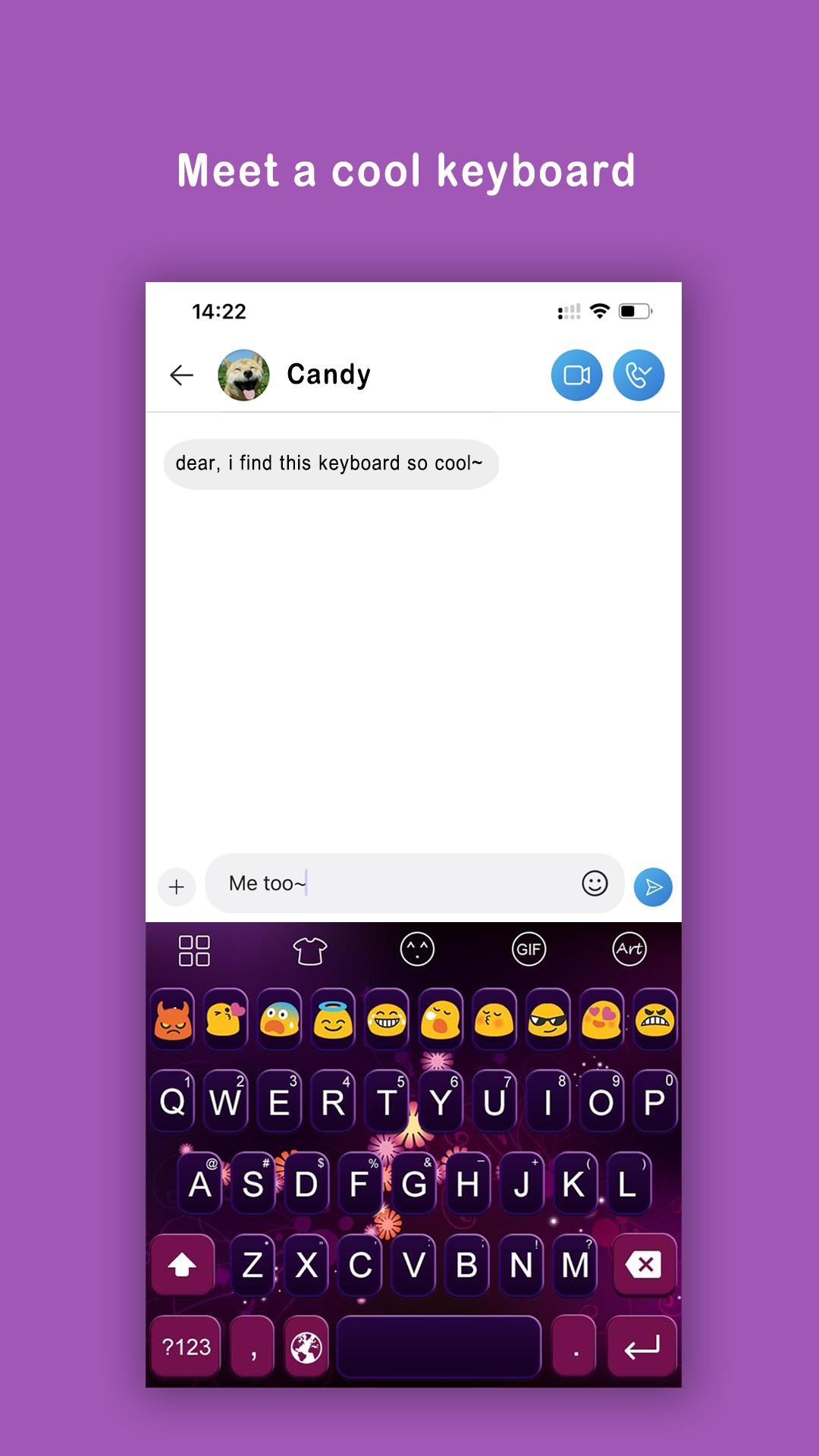 اسکرین شات 8 برنامه Touch Pal Cut Emoji Keyboard