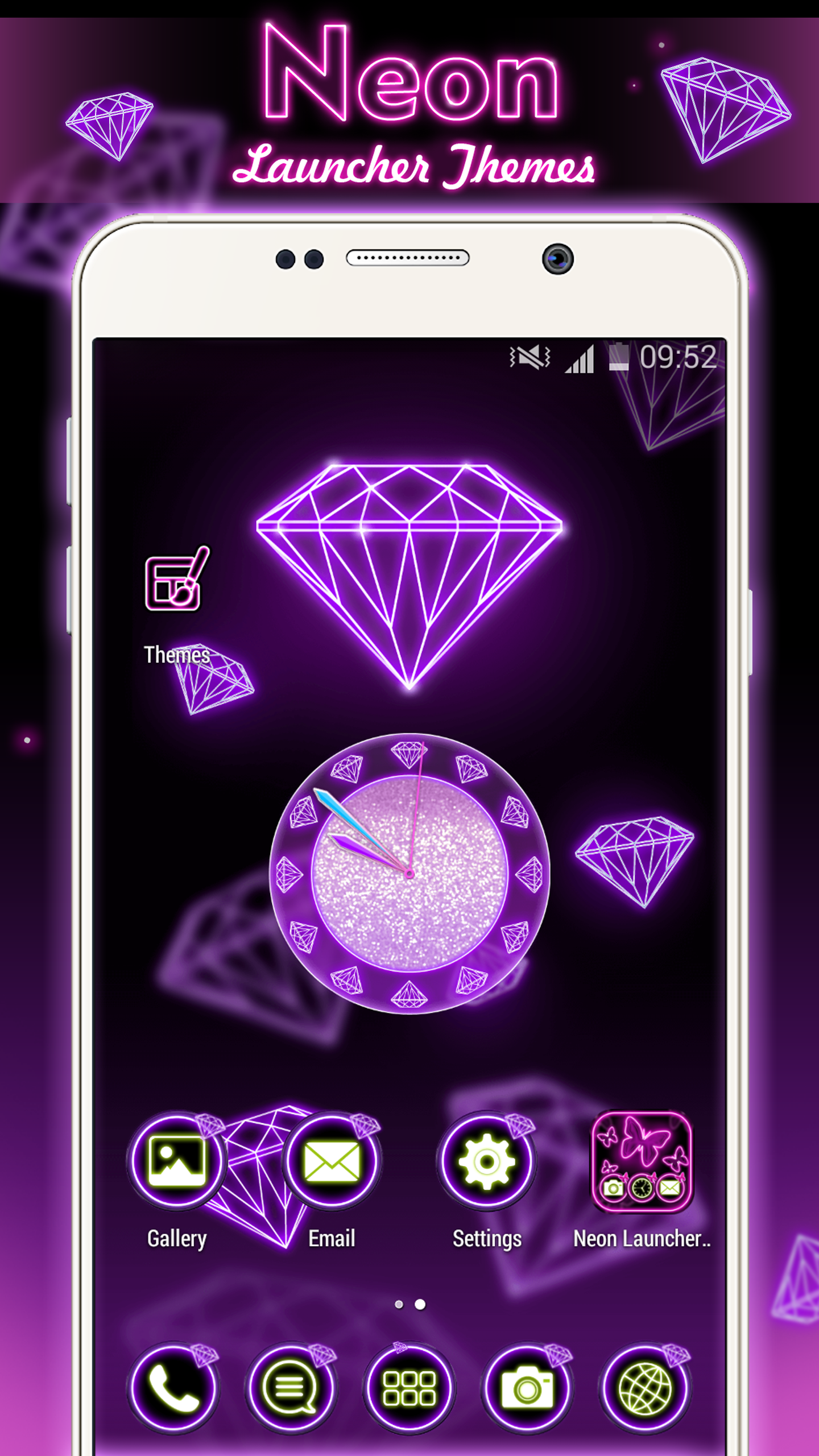 اسکرین شات 5 برنامه Neon Launcher Themes