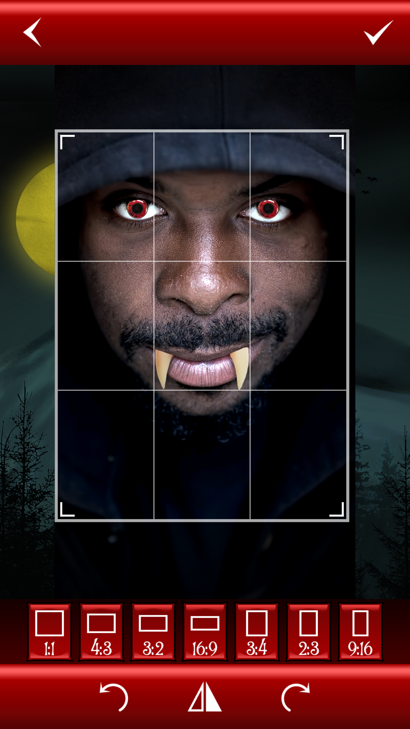 اسکرین شات 4 برنامه Vampire Yourself Camera Editor