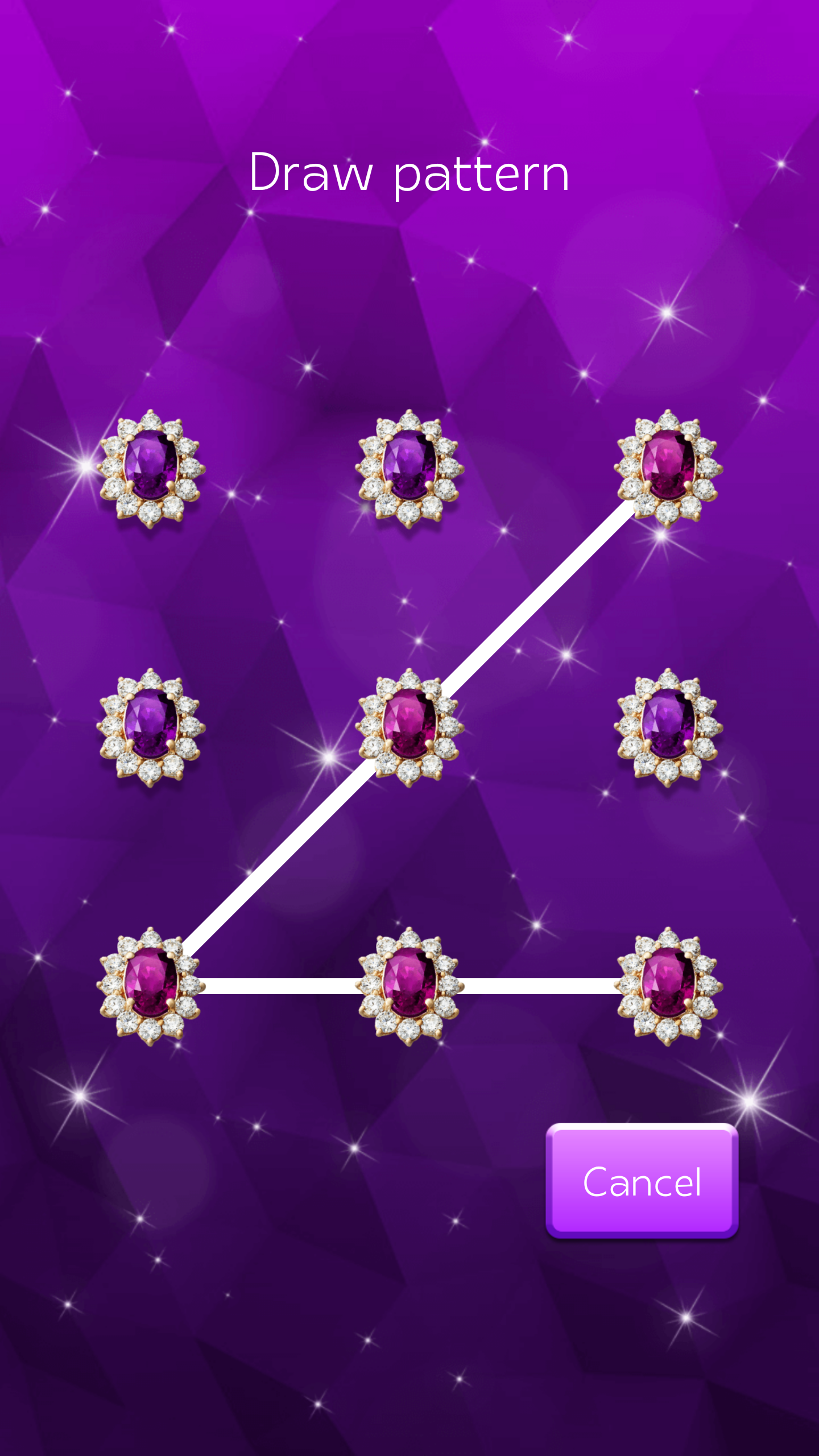 اسکرین شات 6 برنامه Purple Diamond Flower Zipper