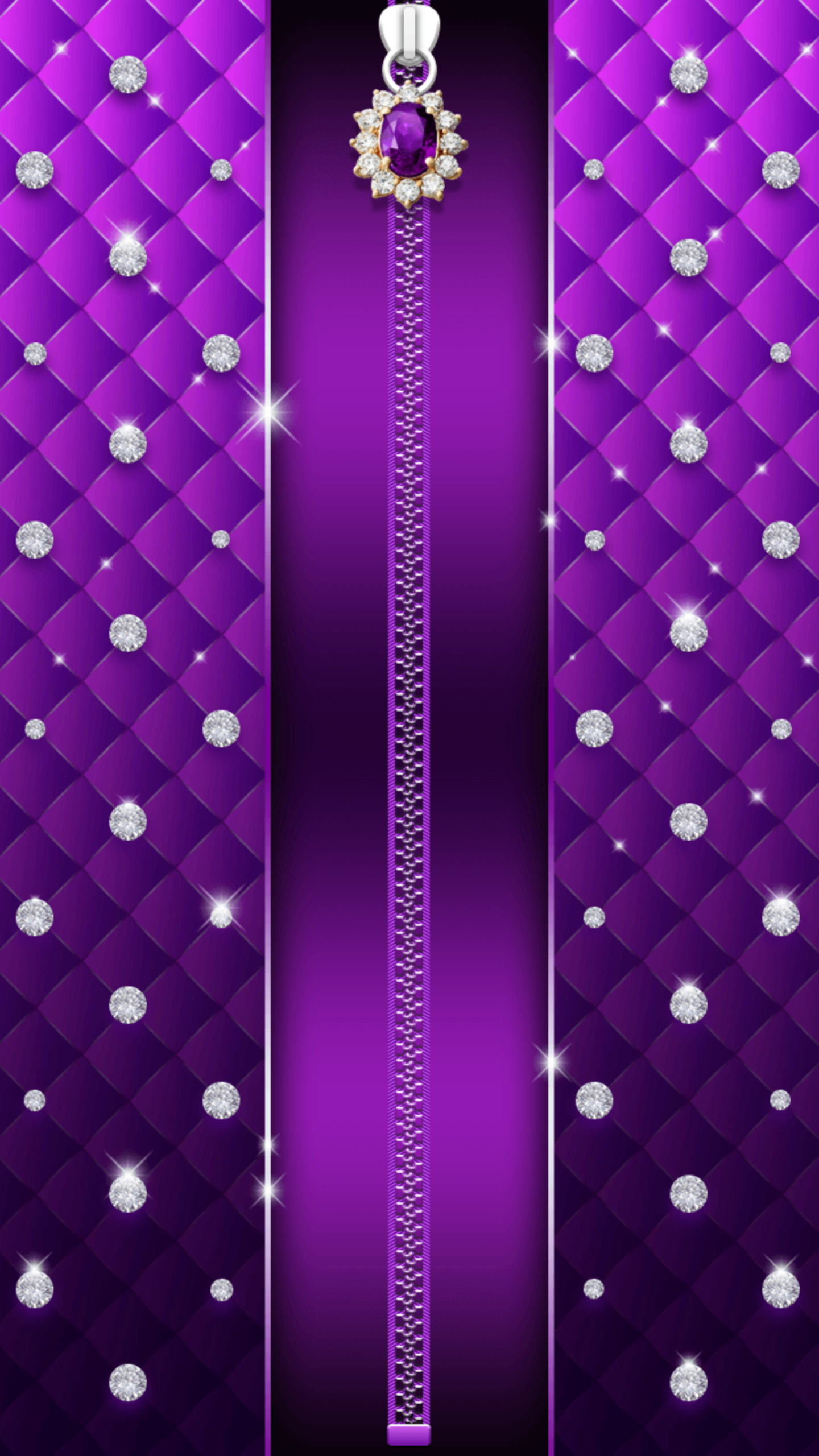 اسکرین شات 7 برنامه Purple Diamond Flower Zipper