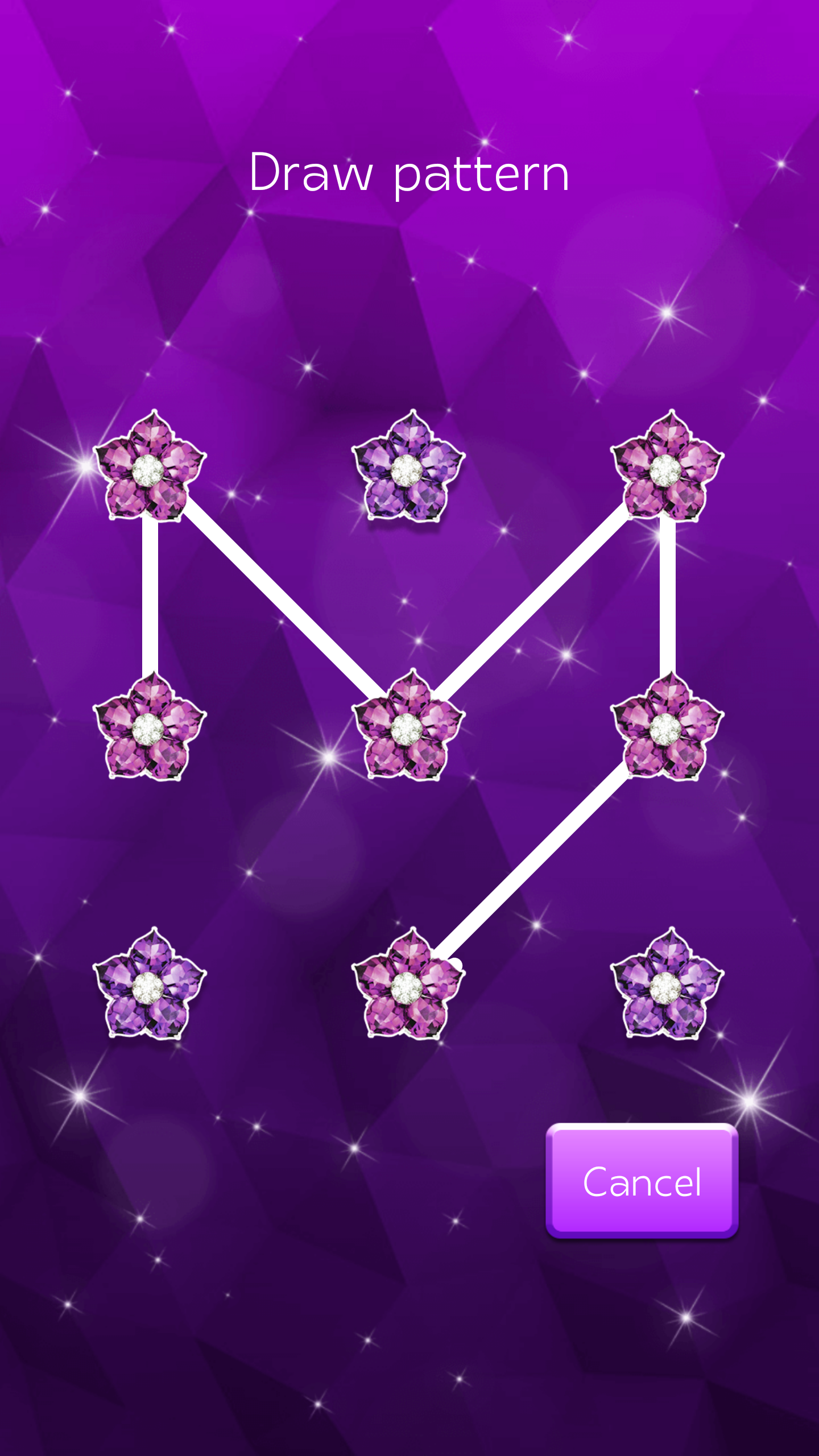 اسکرین شات 5 برنامه Purple Diamond Flower Zipper