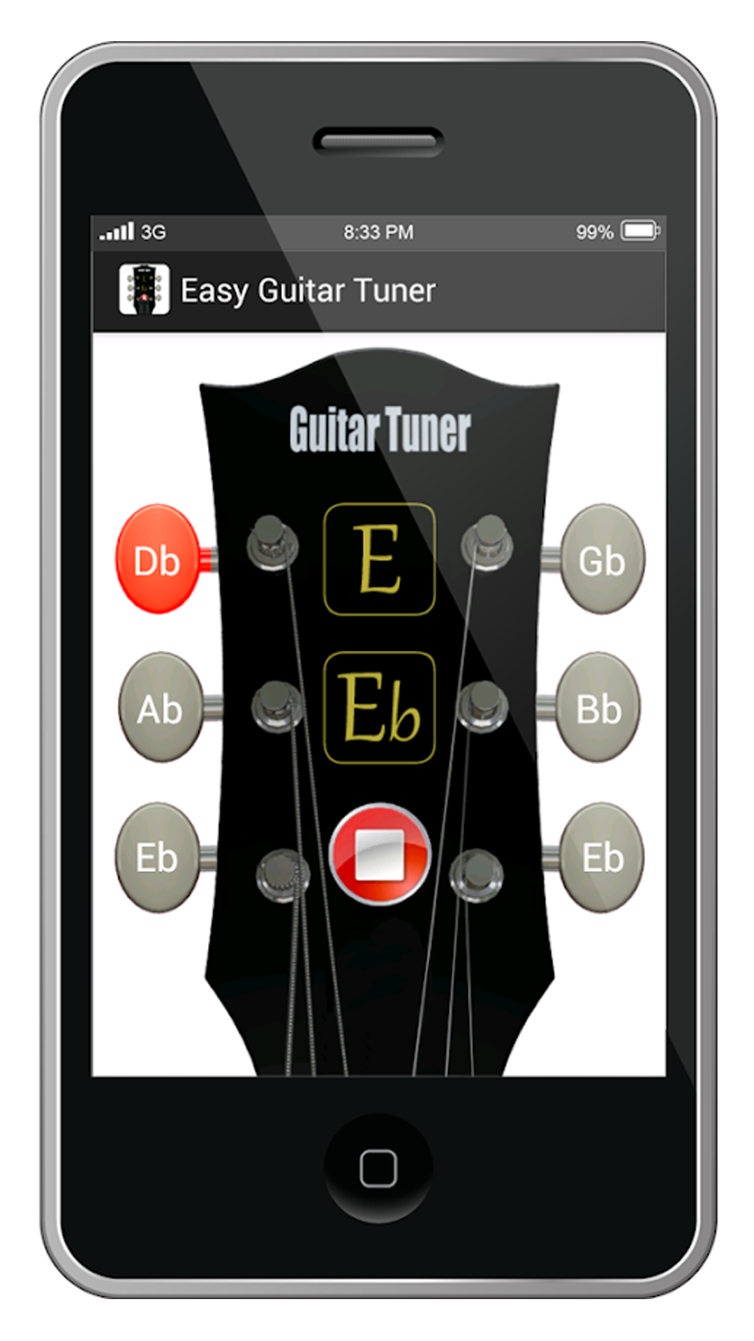 اسکرین شات 2 برنامه Easy Guitar Tuner