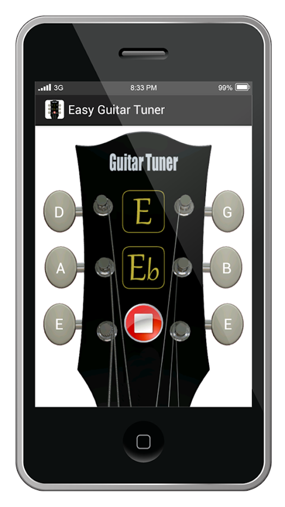 اسکرین شات 1 برنامه Easy Guitar Tuner