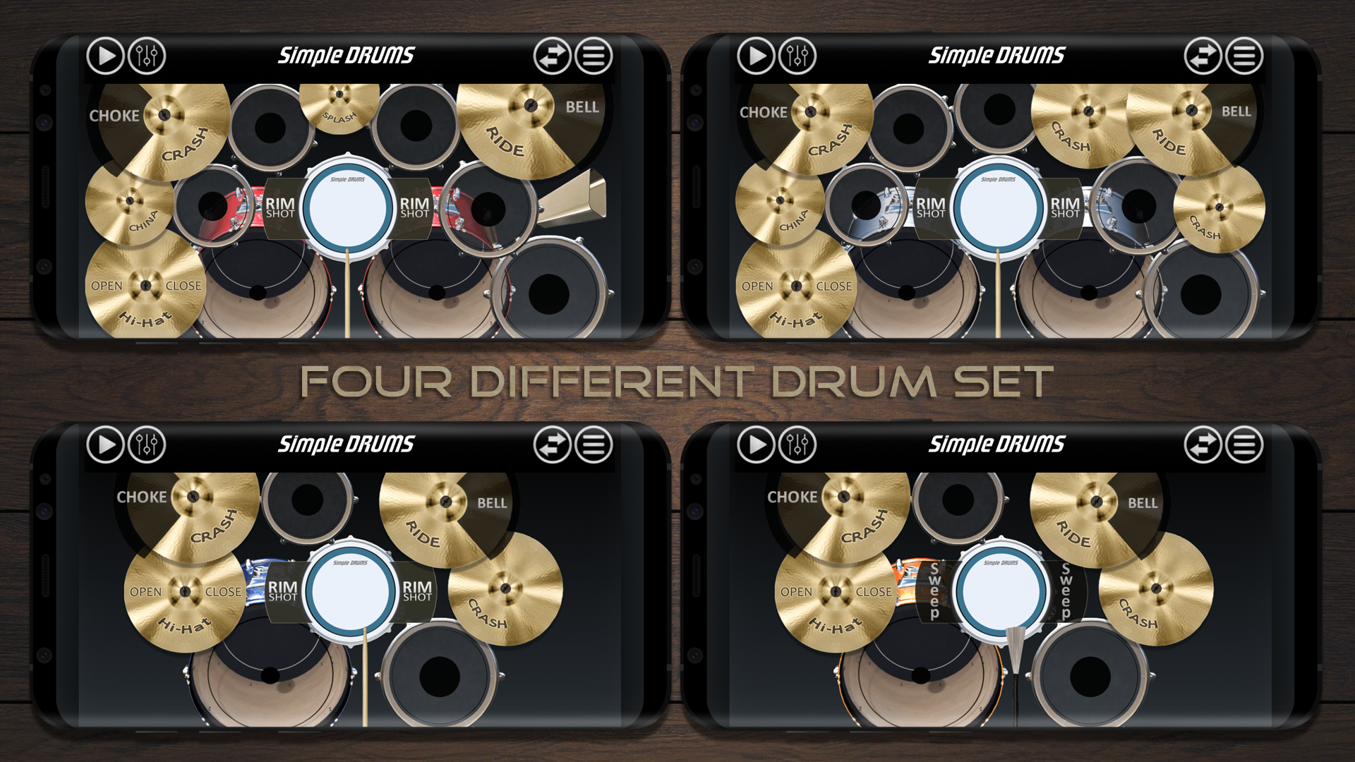 اسکرین شات 4 بازی Simple Drums - Drum Kit