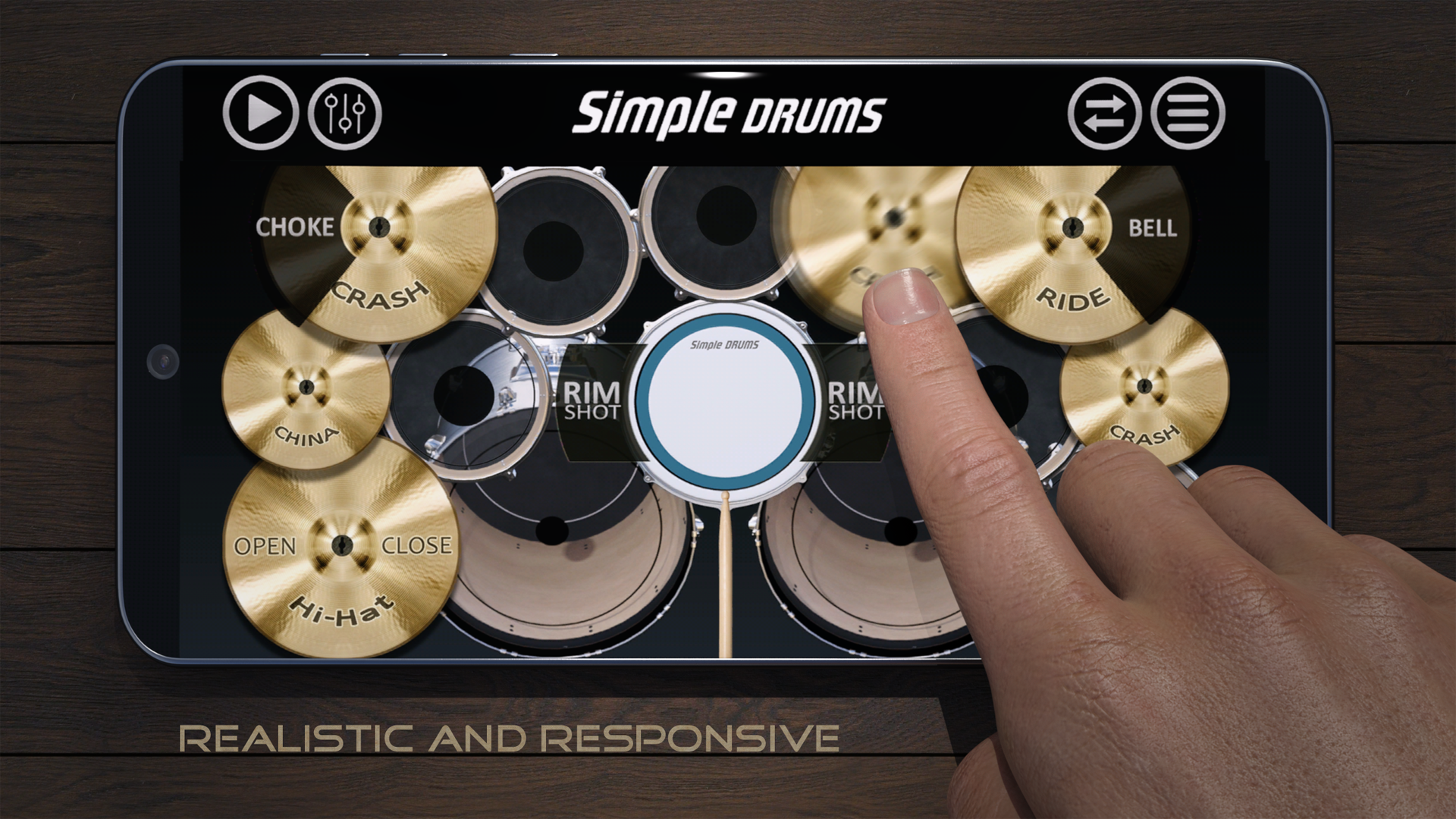 اسکرین شات 2 بازی Simple Drums - Drum Kit
