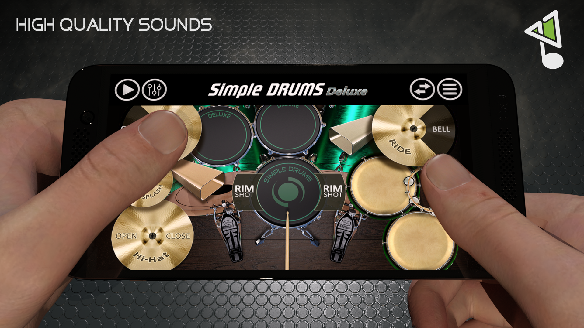 اسکرین شات 4 بازی Simple Drums Deluxe - Drum Kit