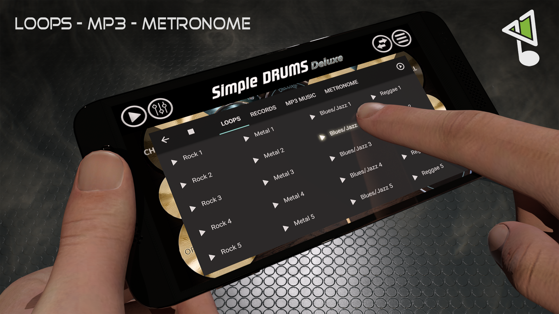 اسکرین شات 5 بازی Simple Drums Deluxe - Drum Kit