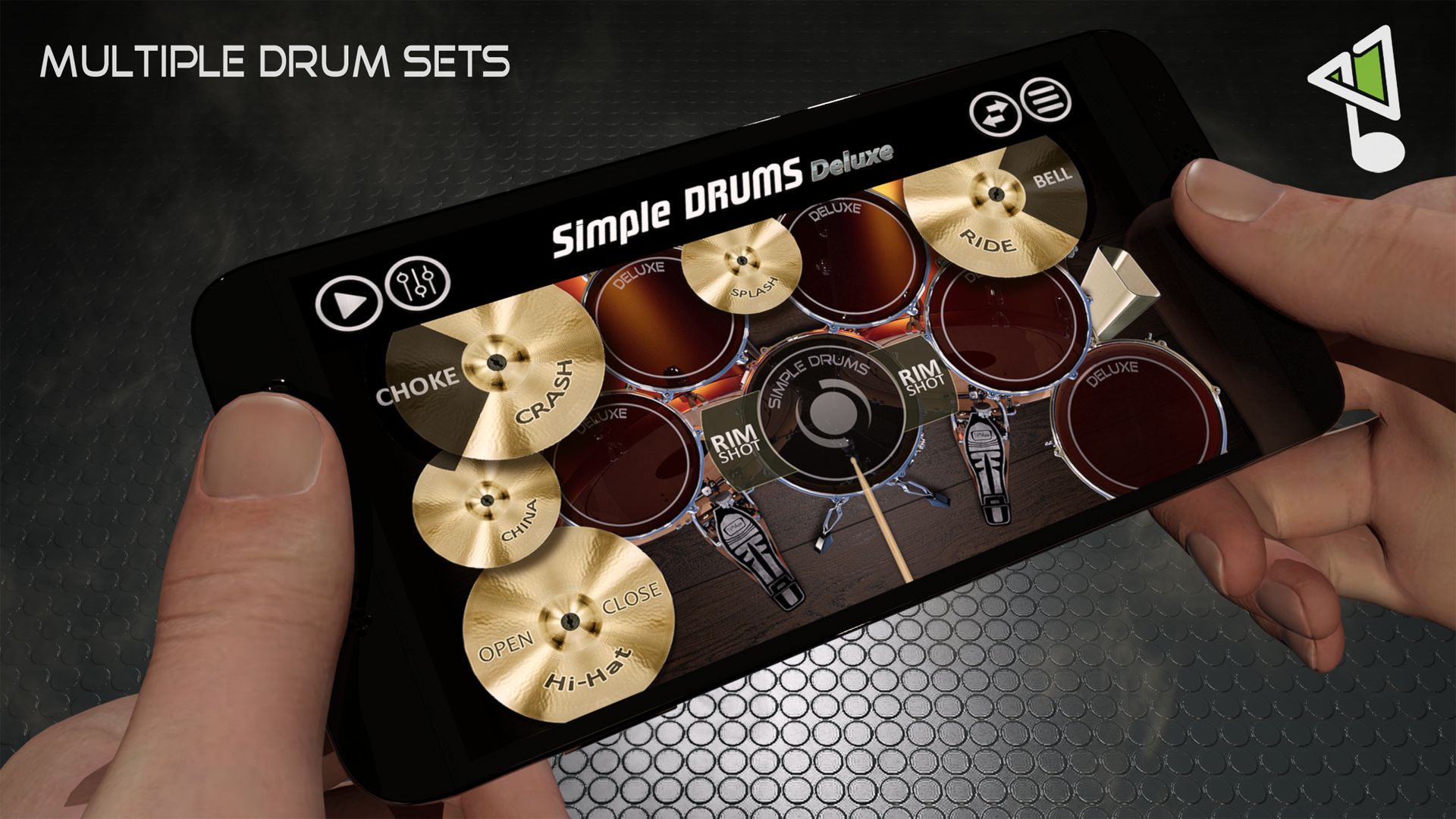 اسکرین شات 2 بازی Simple Drums Deluxe - Drum Kit