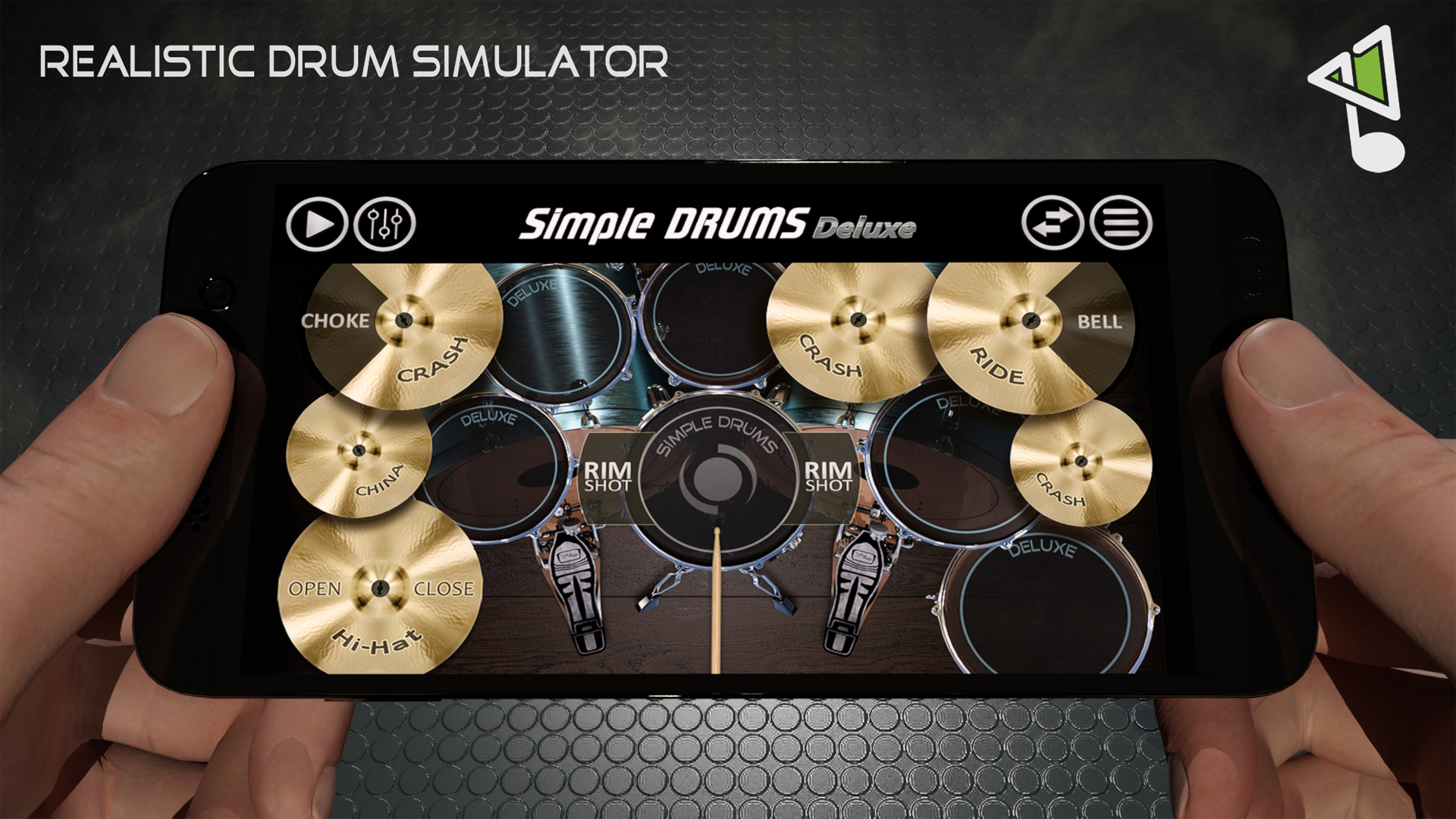 اسکرین شات 1 بازی Simple Drums Deluxe - Drum Kit