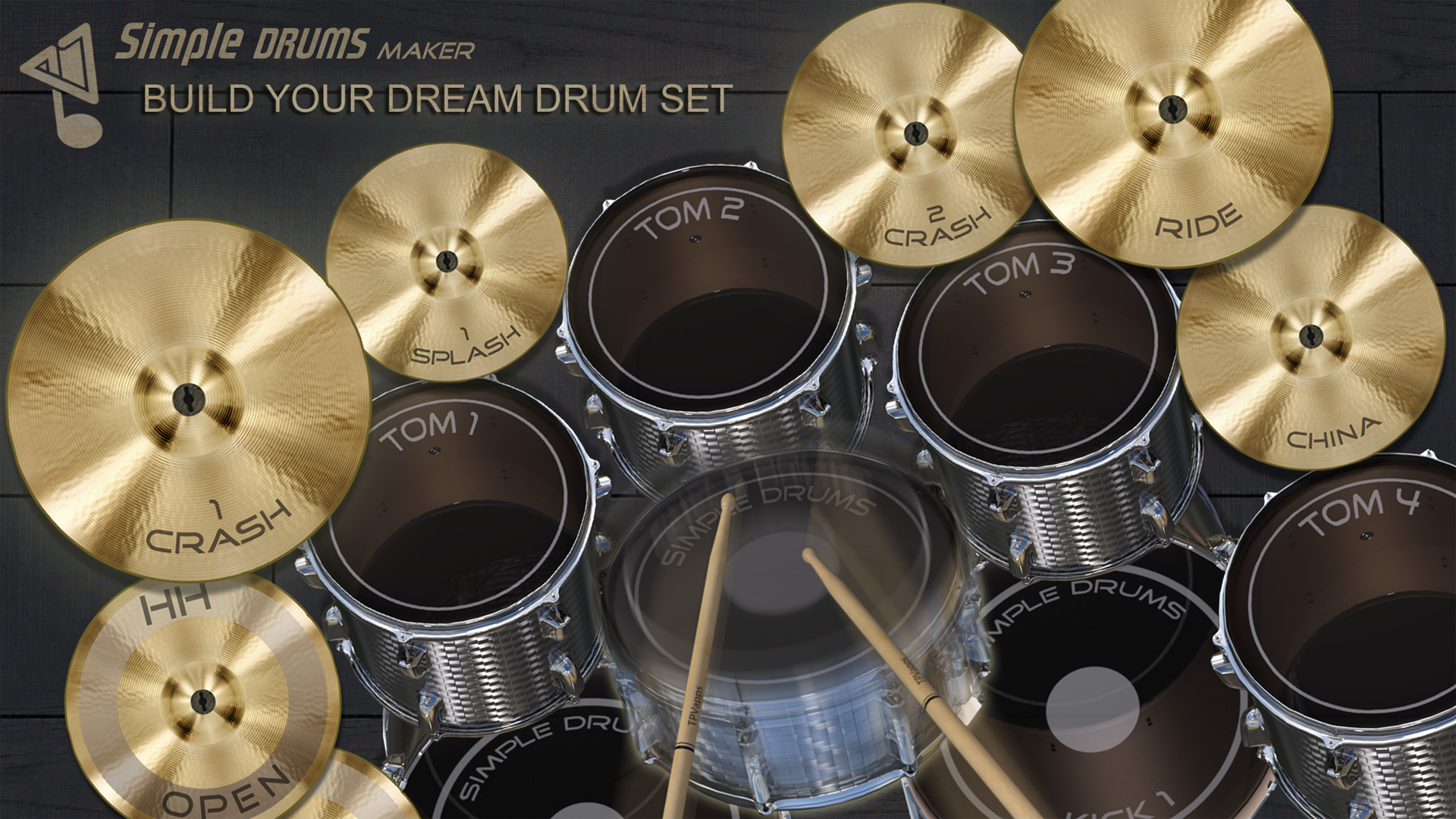 اسکرین شات 1 برنامه Drums Maker: Drum simulator
