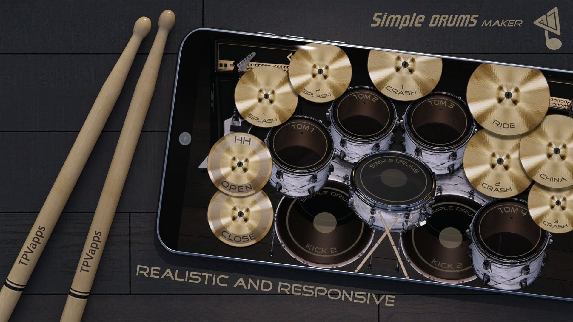 اسکرین شات 2 برنامه Drums Maker: Drum simulator