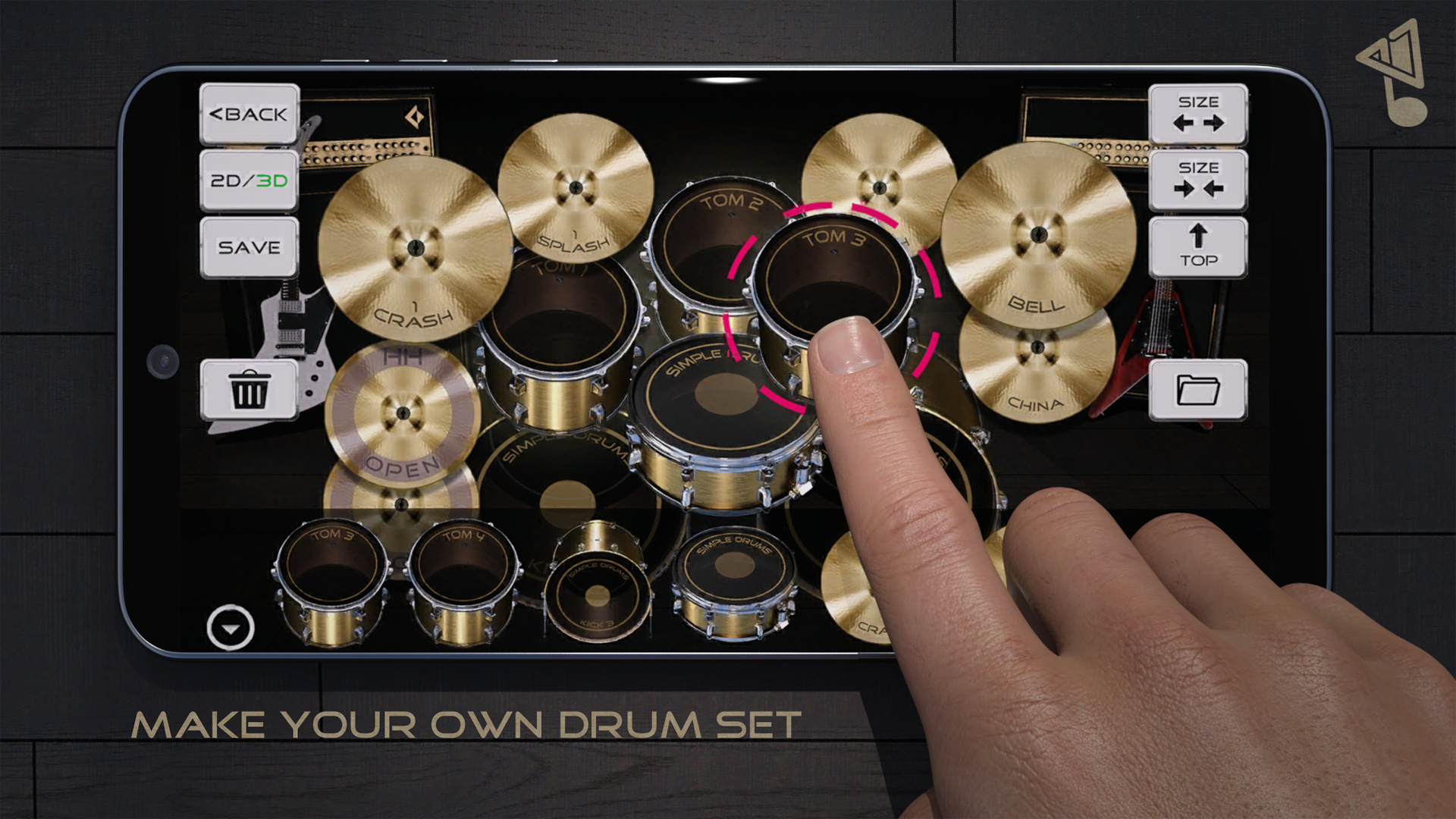 اسکرین شات 3 برنامه Drums Maker: Drum simulator