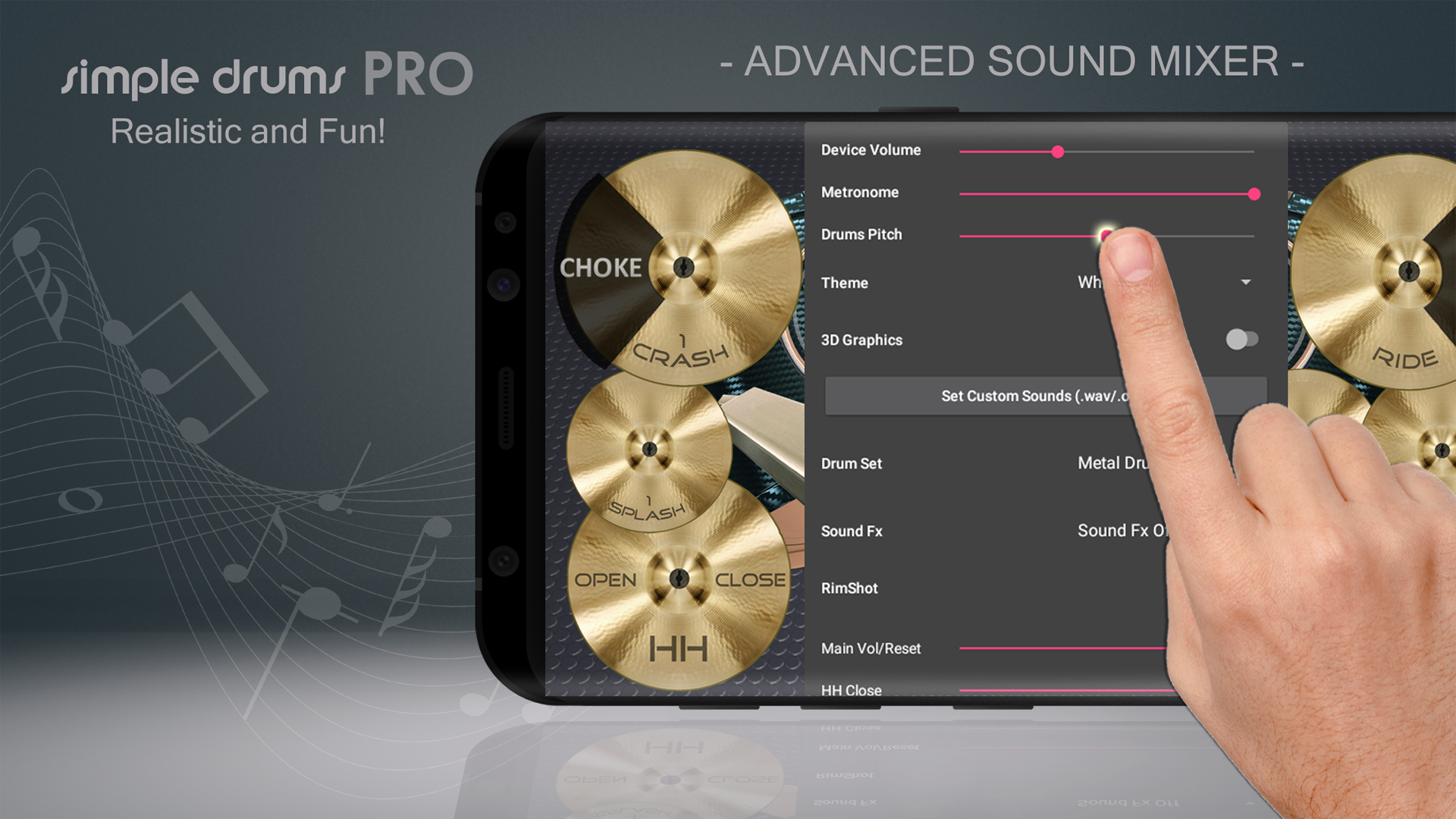 اسکرین شات 4 برنامه Simple Drums Pro: Virtual Drum
