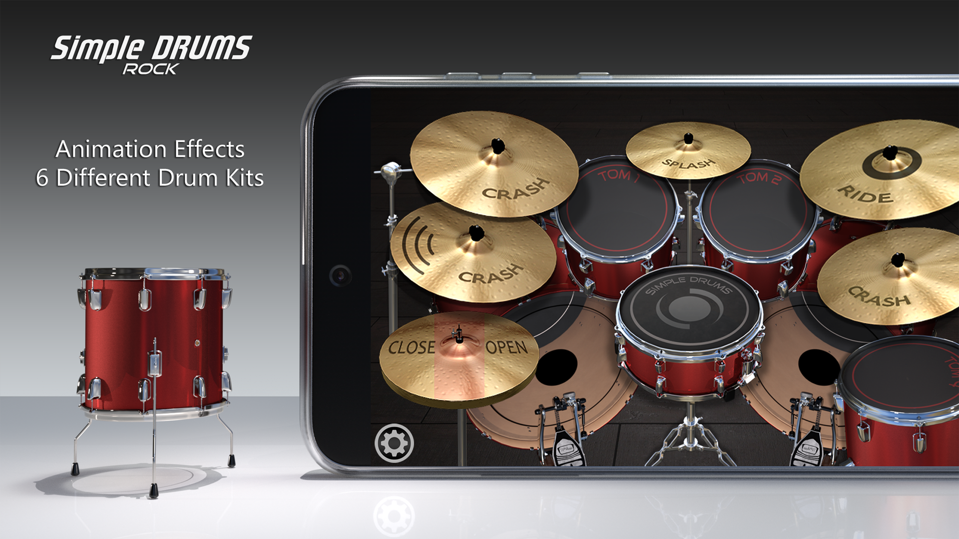 اسکرین شات 4 بازی Simple Drums Rock - Drum Set