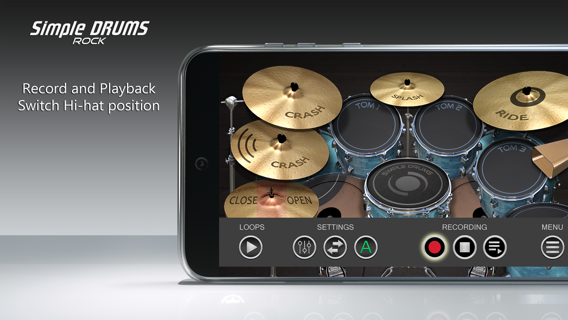 اسکرین شات 6 بازی Simple Drums Rock - Drum Set