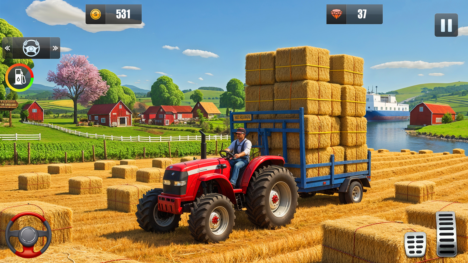 اسکرین شات 2 بازی Real Tractor Driving Games