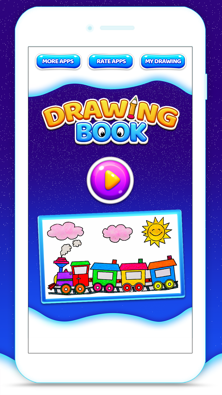 اسکرین شات 1 برنامه Train Coloring Book Game