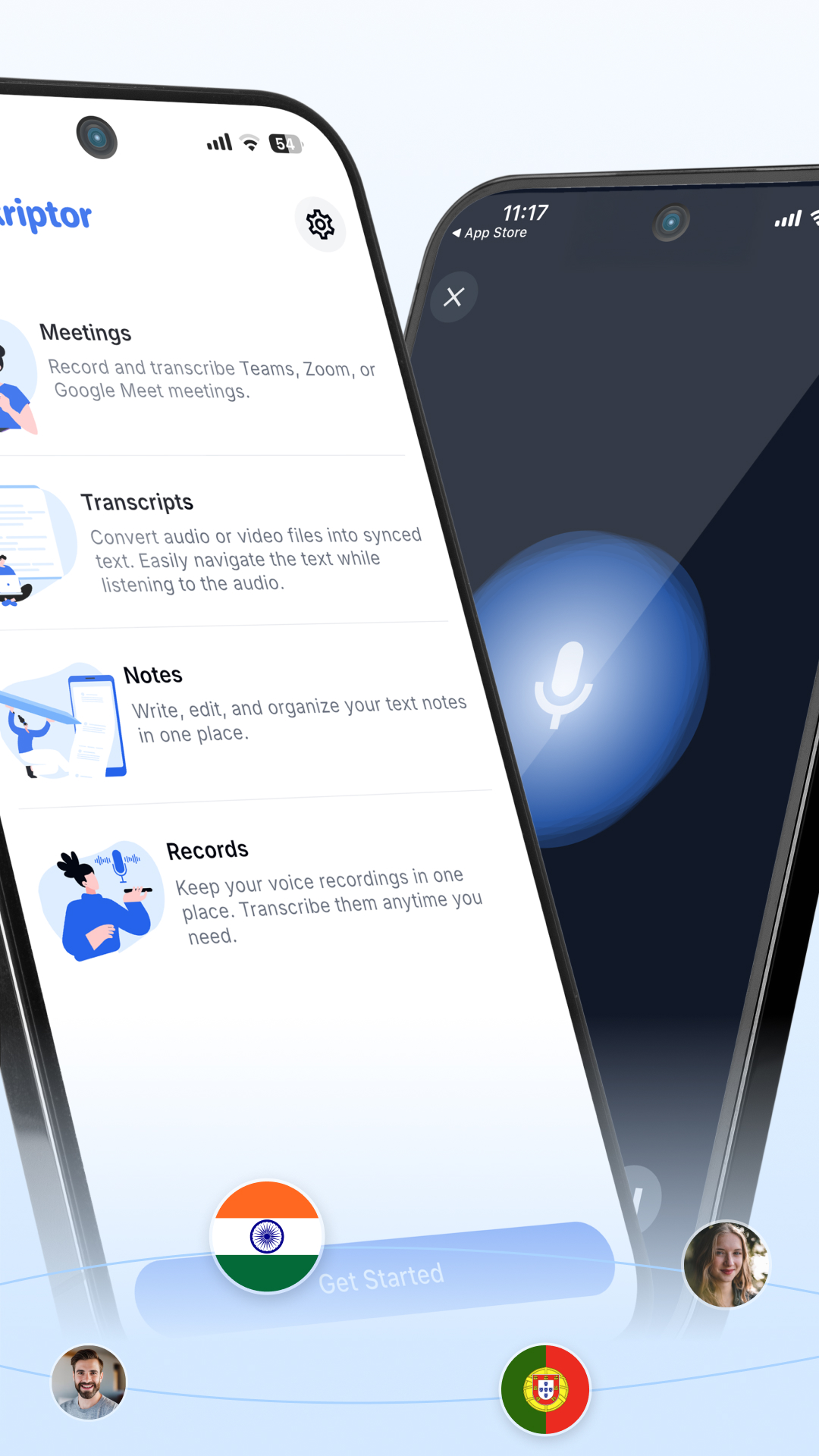 اسکرین شات 2 برنامه Transcribe Speech to Text