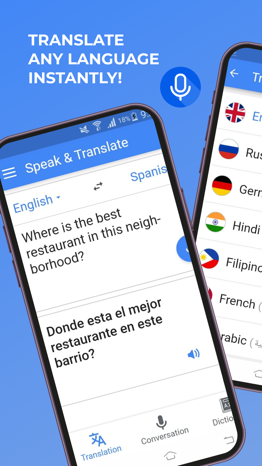 اسکرین شات 1 برنامه Translate All Languages