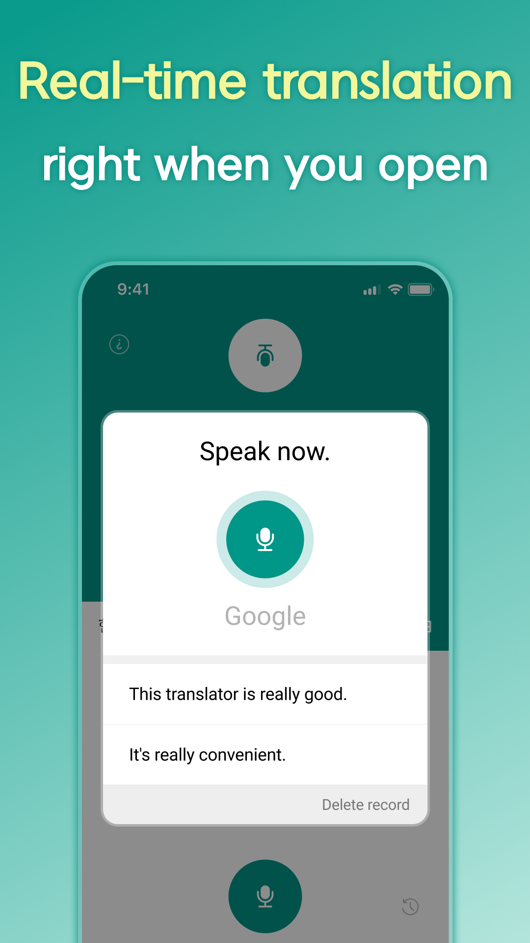 اسکرین شات 2 برنامه Talking Translator - Languages