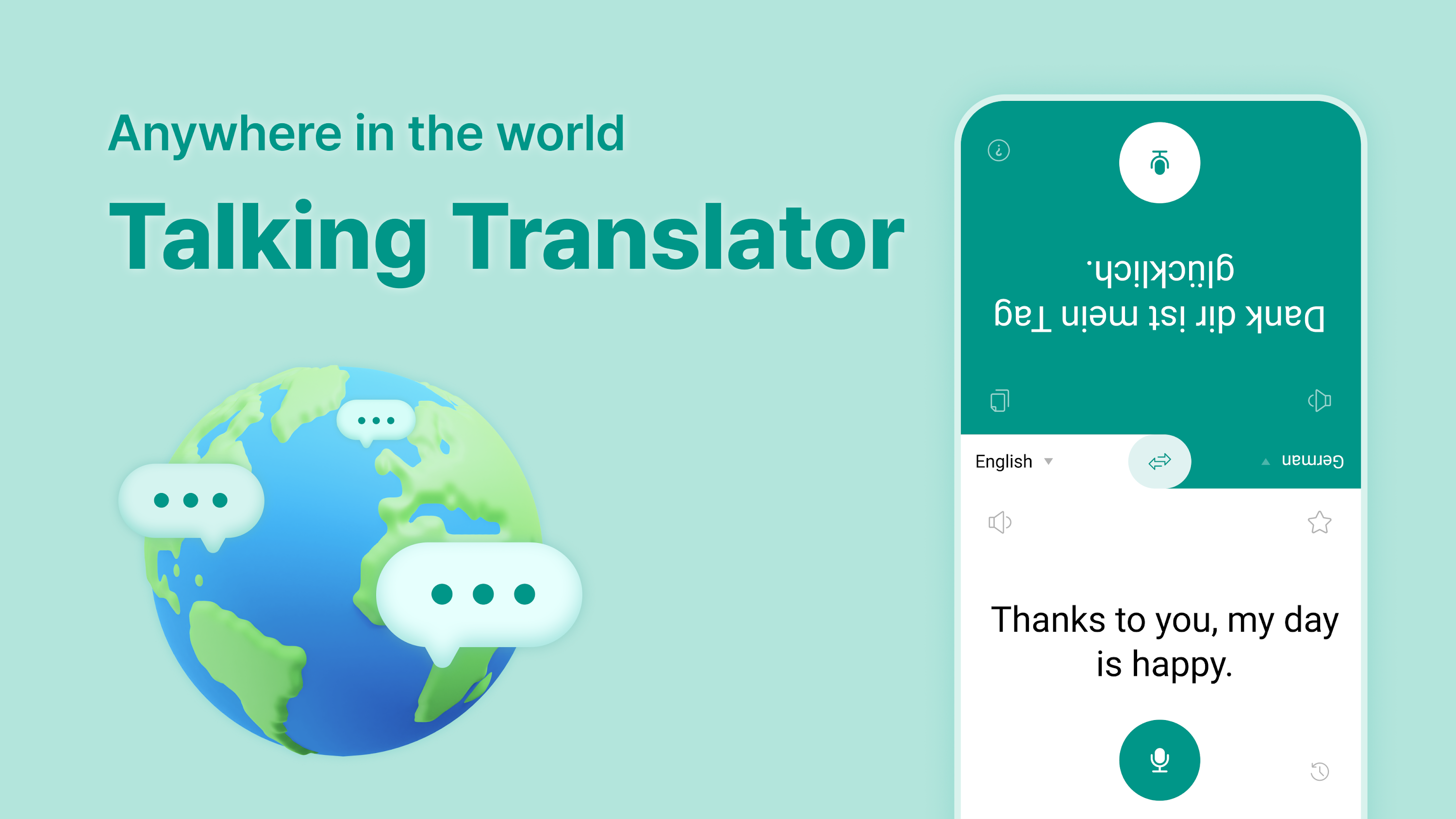 اسکرین شات 1 برنامه Talking Translator - Languages