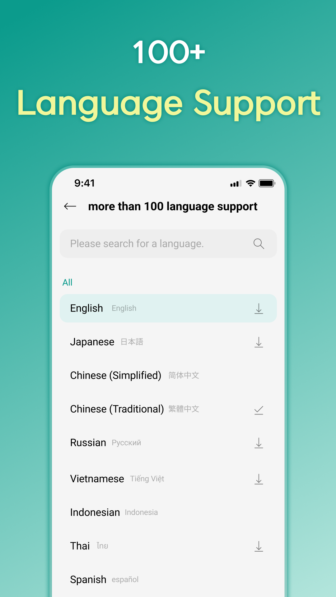 اسکرین شات 4 برنامه Talking Translator - Languages