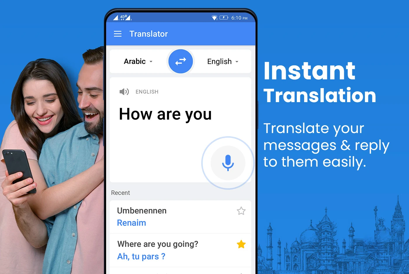 اسکرین شات 1 برنامه Translate: Language Translator