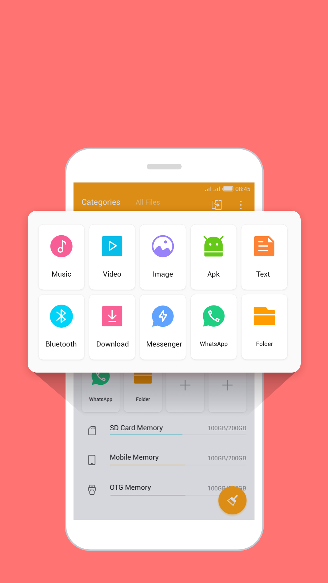 اسکرین شات 4 برنامه FileManager Pro free up space WhatsApp status save