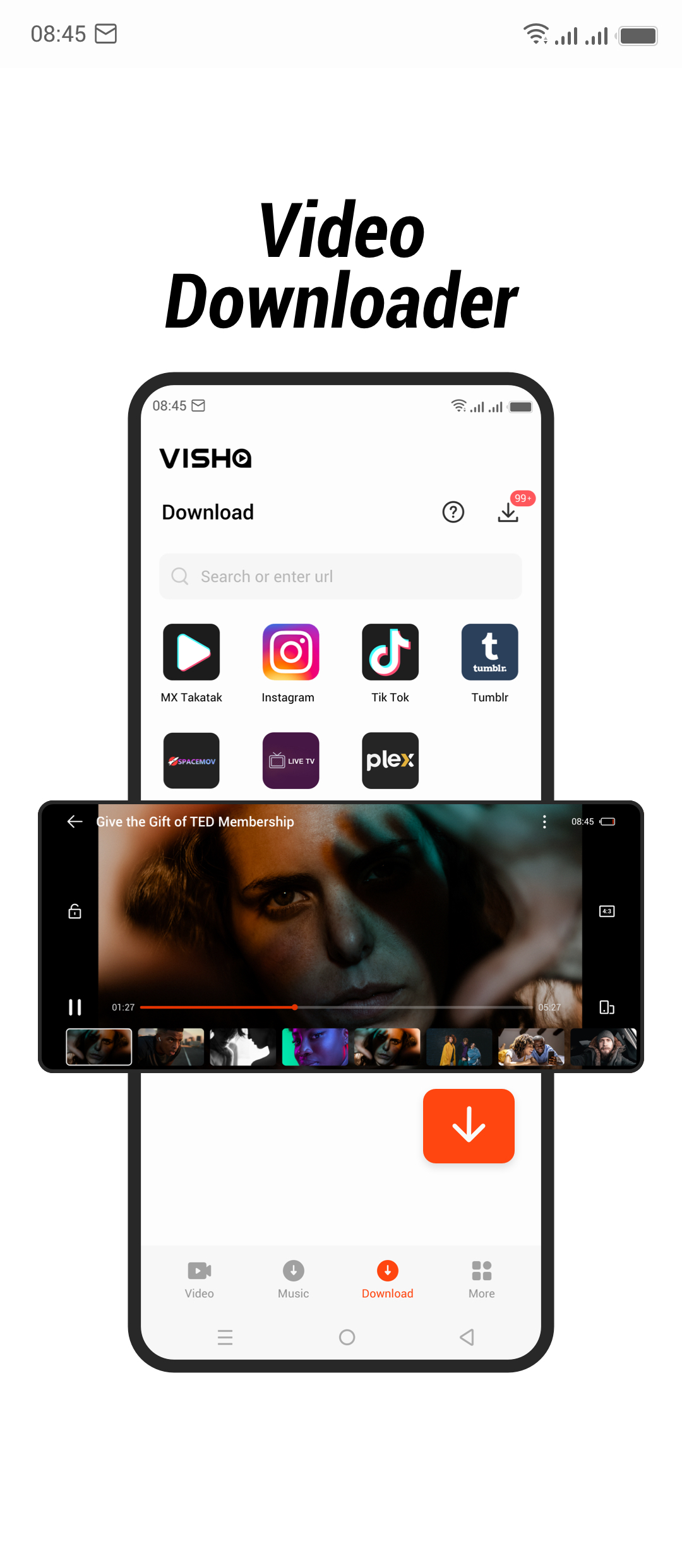 اسکرین شات 3 برنامه Visha-Video Player All Formats