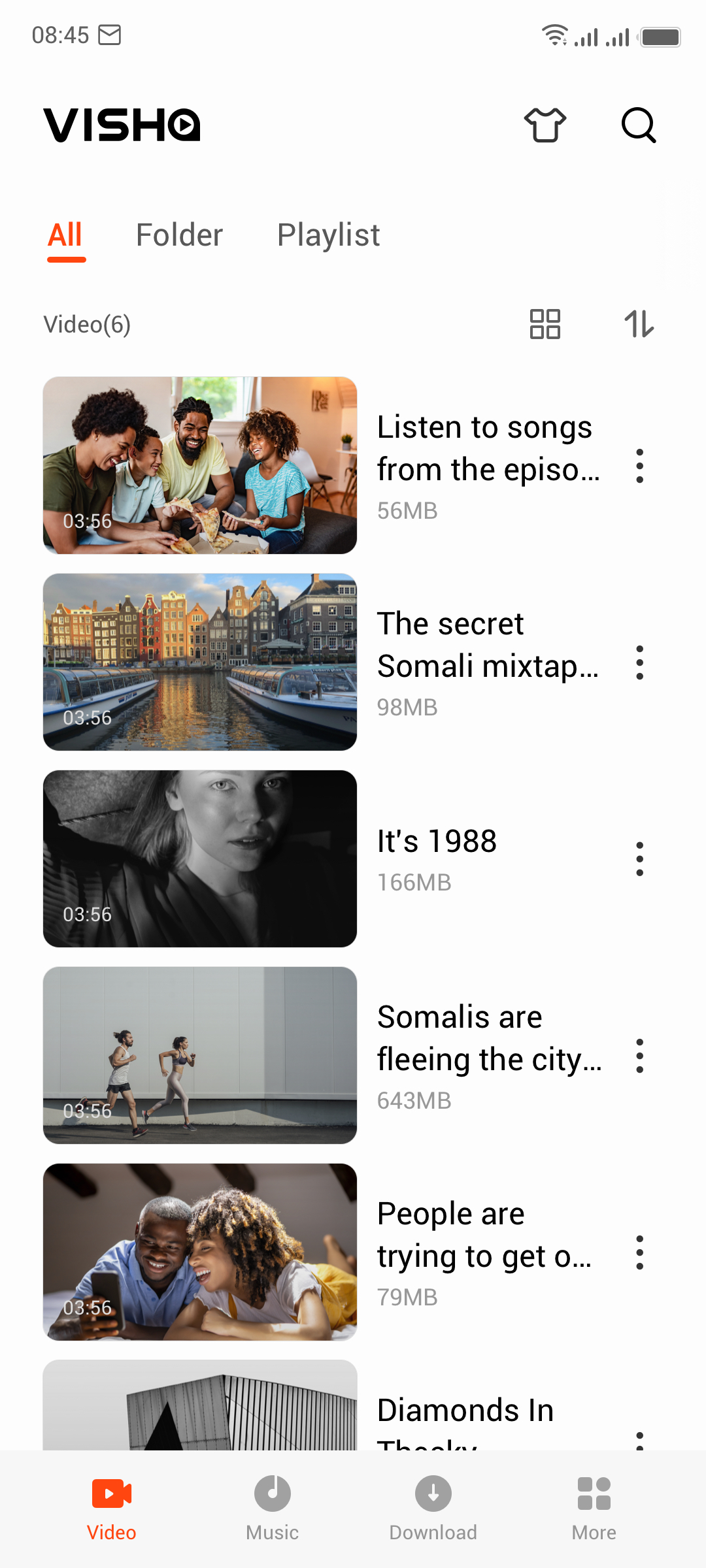 اسکرین شات 1 برنامه Visha-Video Player All Formats