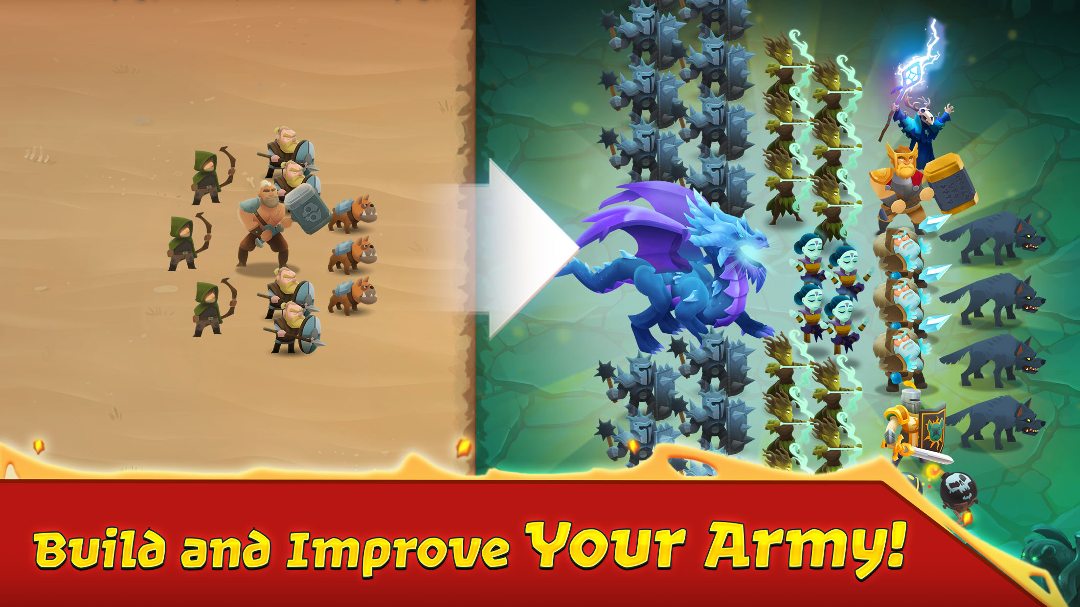 اسکرین شات 3 بازی Battle Legion: Mass Troops RPG