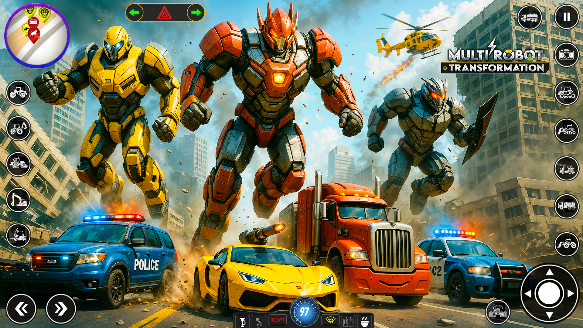 اسکرین شات 4 بازی Robot Transform Car Games 3D