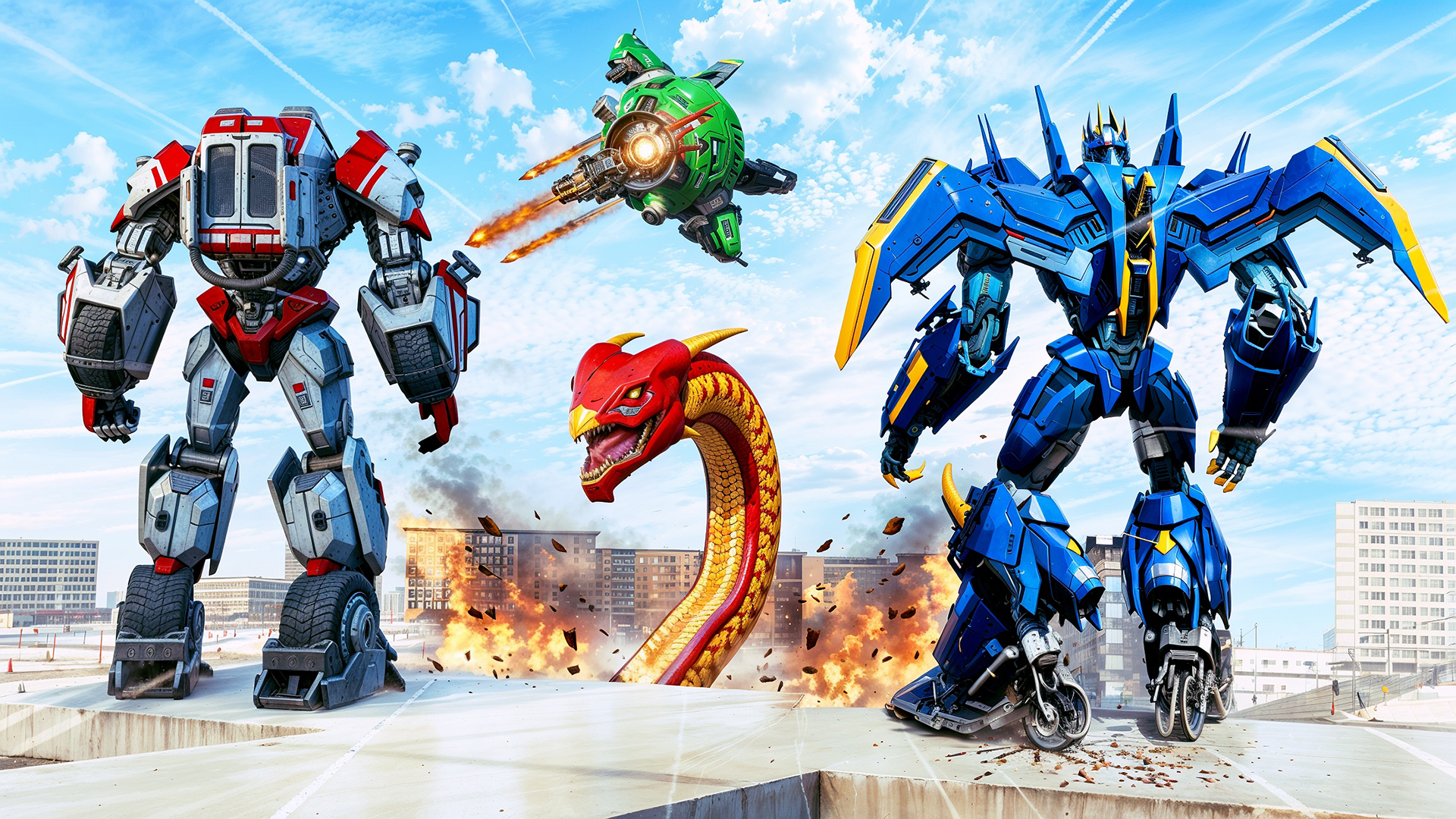 اسکرین شات 4 بازی Robot Transform Car Games 3D