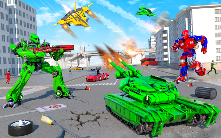 اسکرین شات 1 بازی US Army Robot Transformation Jet Robo Car Tank War