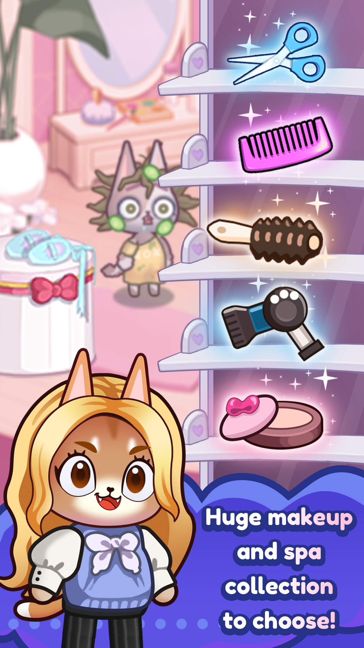اسکرین شات 6 بازی Idle Cat Makeover: Hair Salon