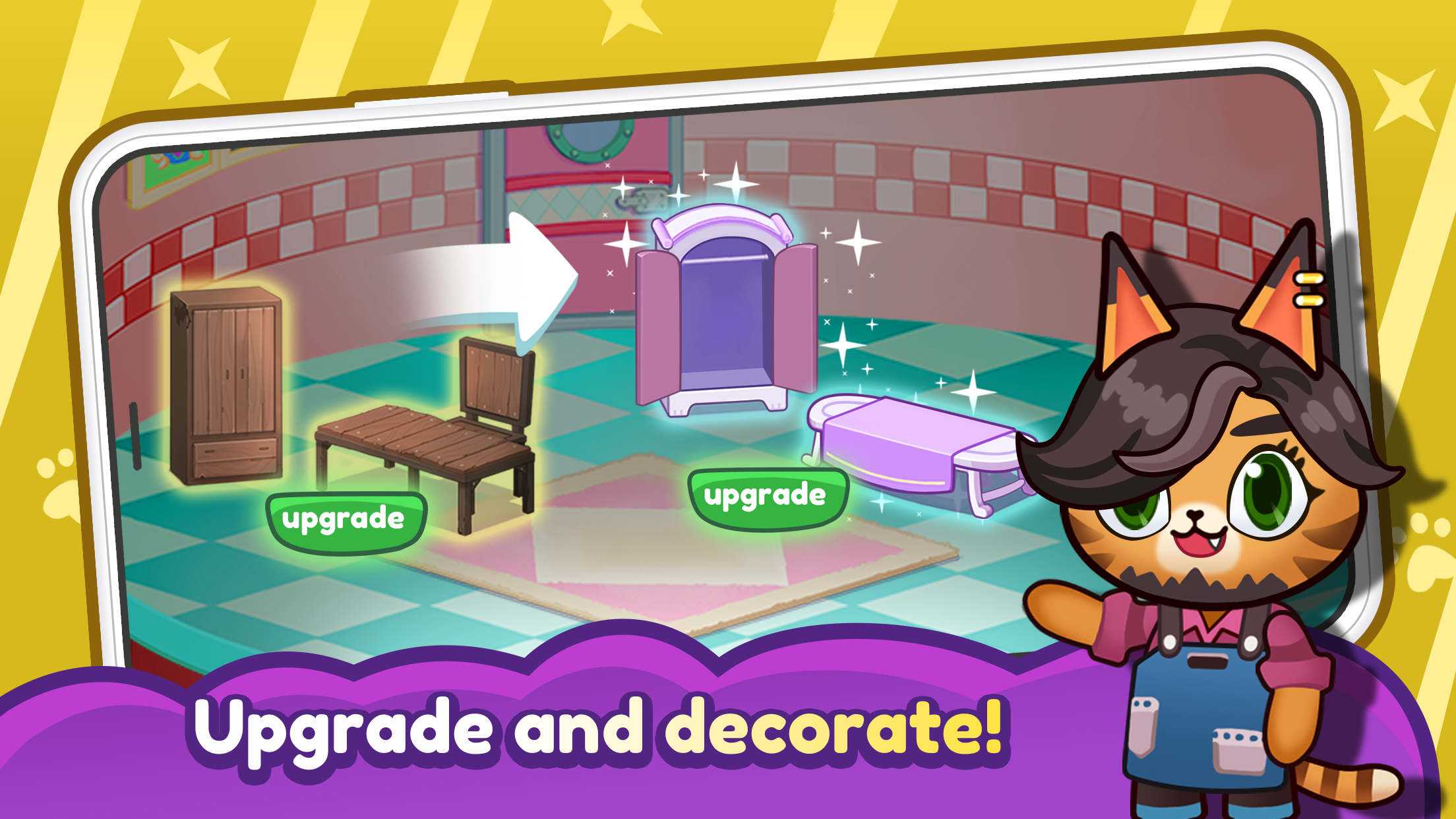 اسکرین شات 3 بازی Idle Cat Makeover: Hair Salon