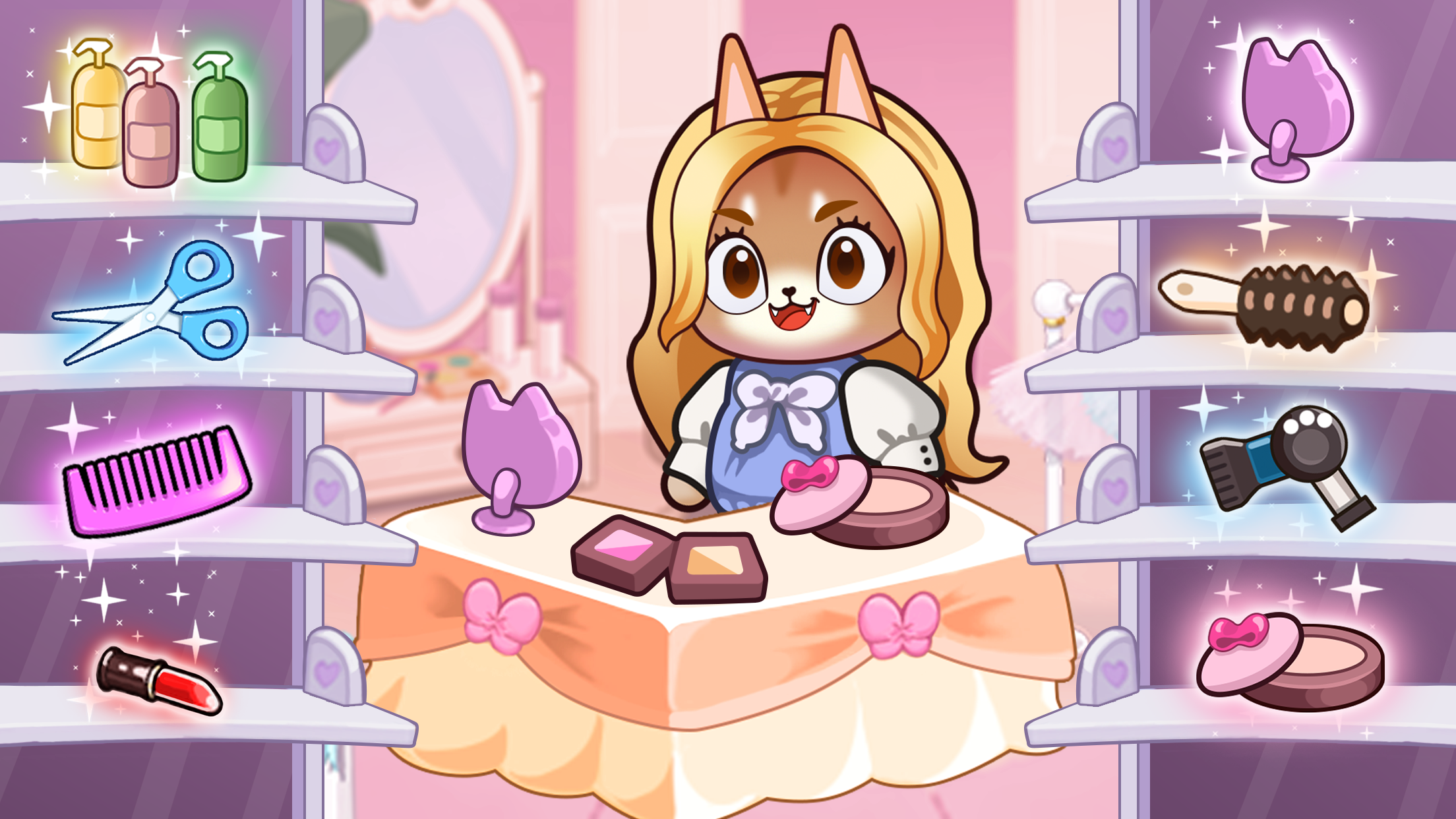اسکرین شات 2 بازی Idle Cat Makeover: Hair Salon